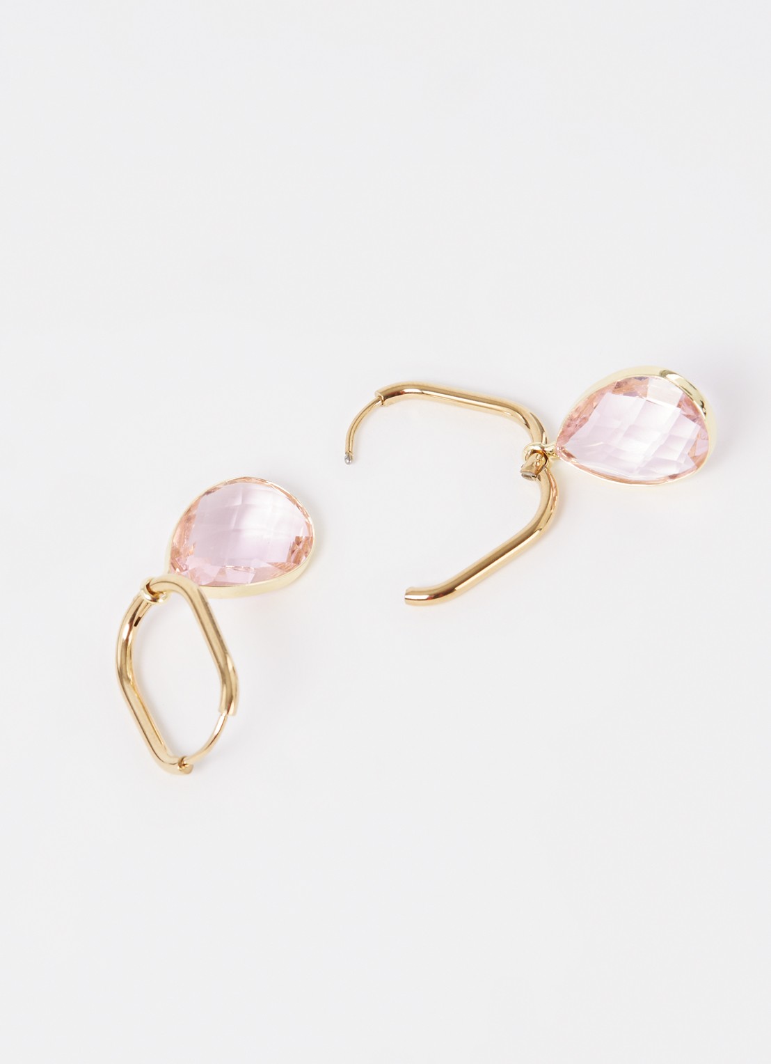 Camps & Camps Enchanting Crystal oorhangers verguld - detail 3 roze
