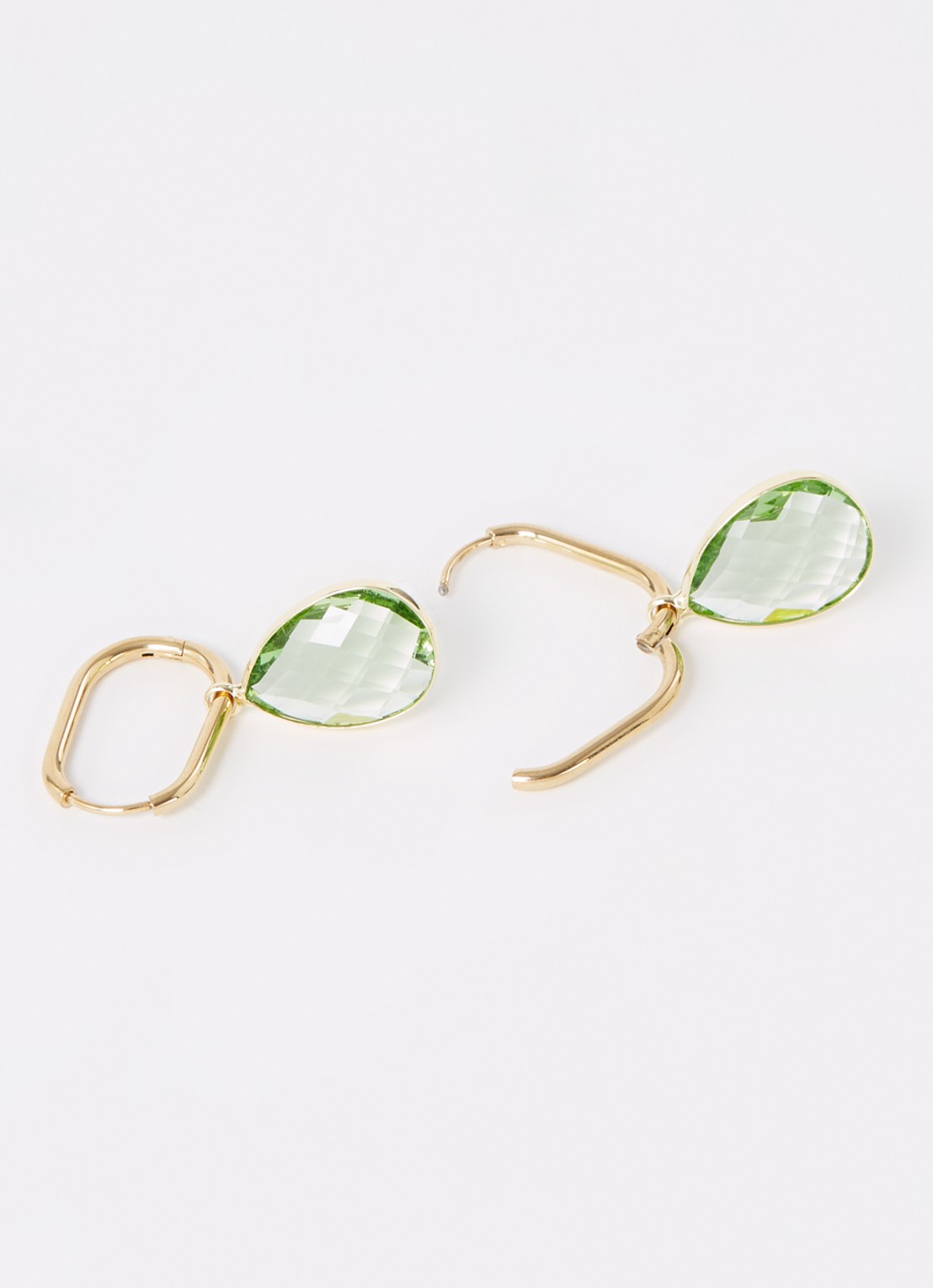 Camps & Camps Enchanting Crystal oorhangers verguld - detail 3 groen