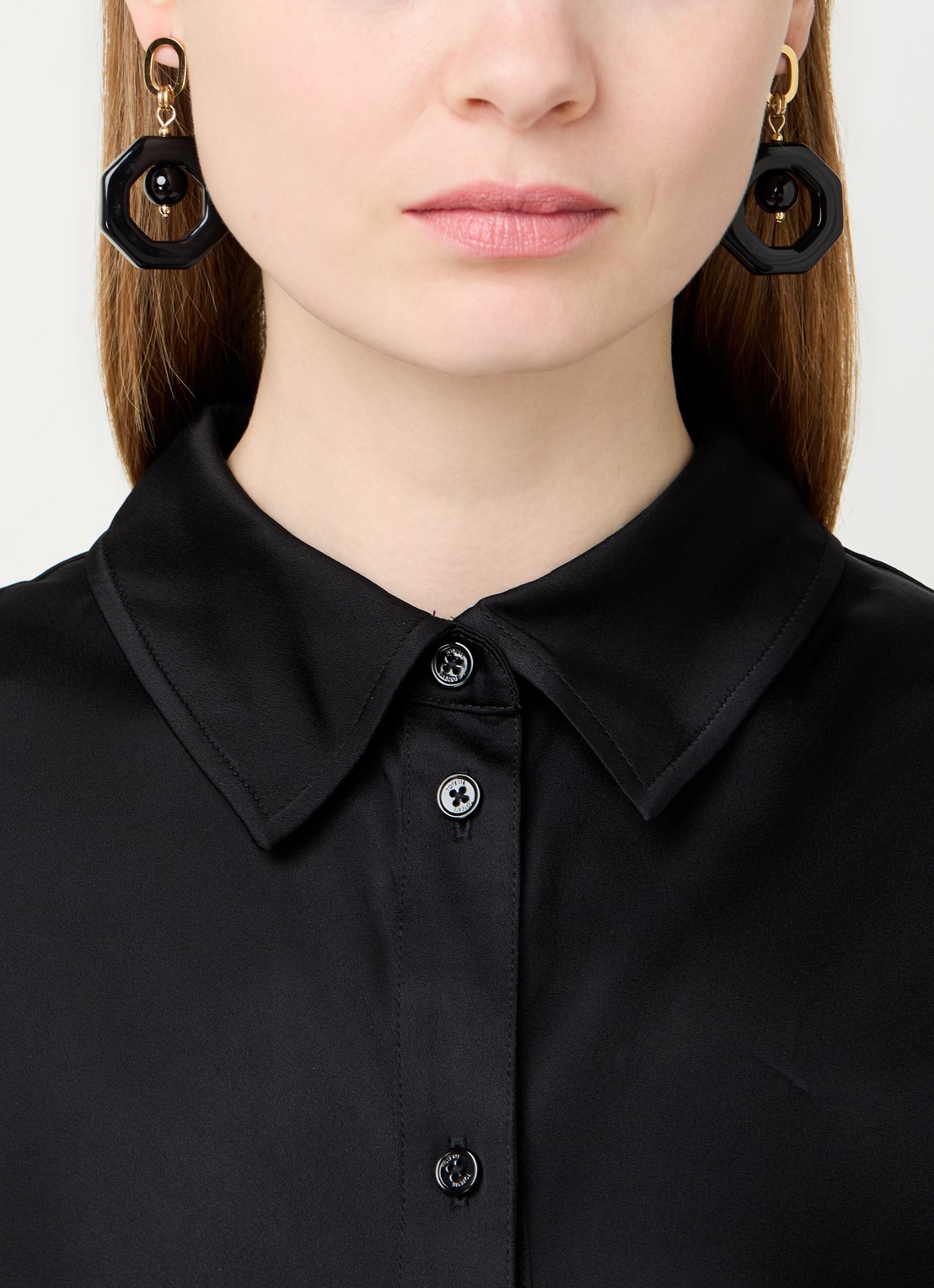 Camps & Camps Eternal Beads oorhangers verguld - voorkant 2 zwart