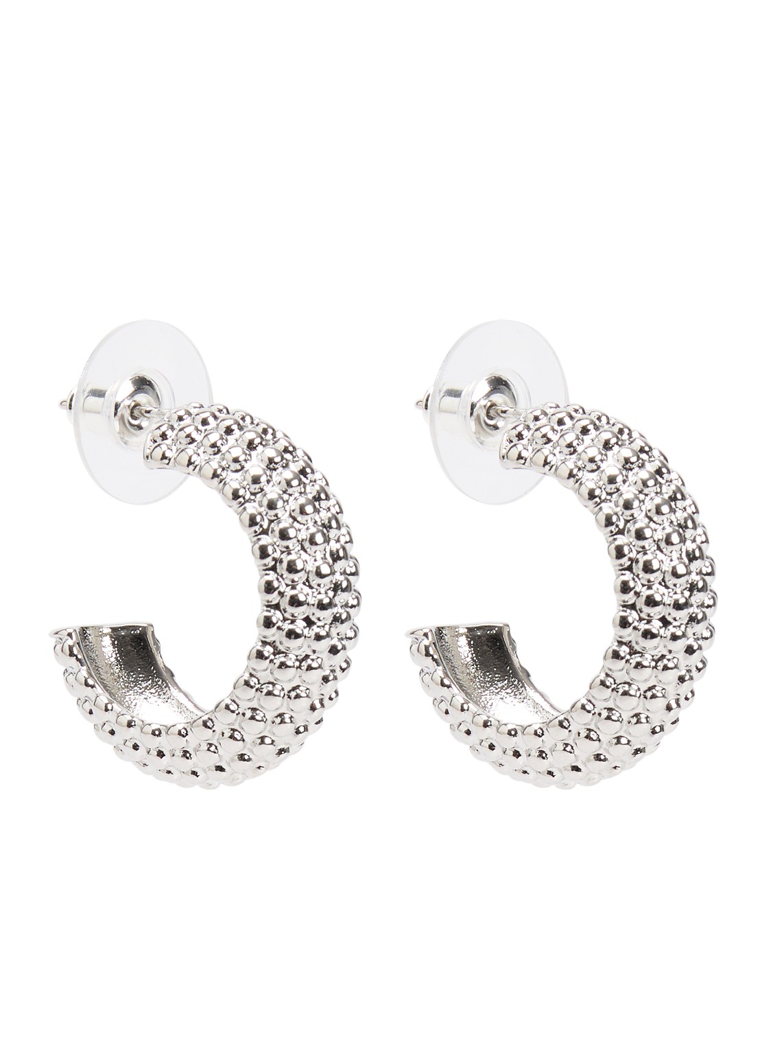 Camps & Camps Medium Dots oorringen - voorkant 2 zilver