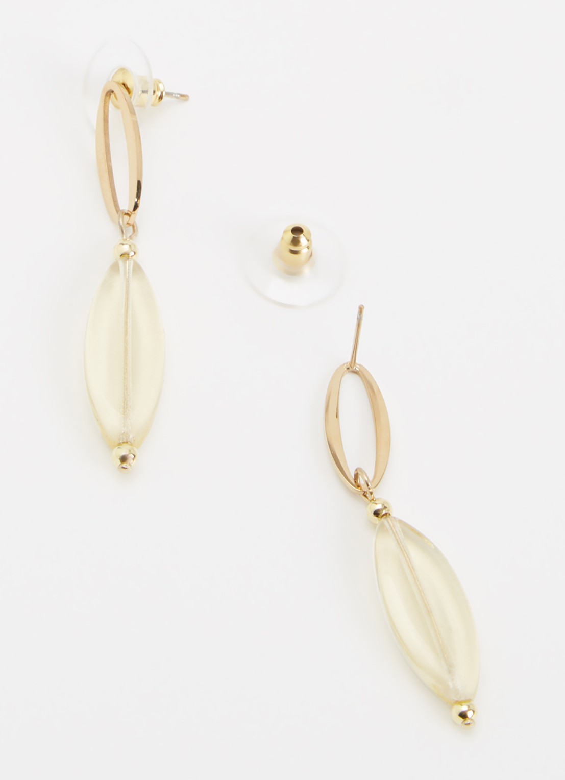 Camps & Camps Summer Chique Droplets oorstekers verguld - detail 2 beige