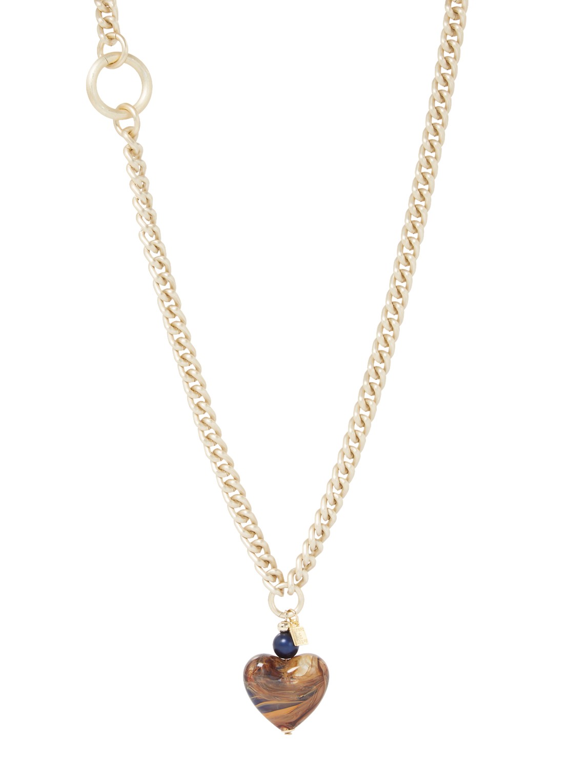 Camps & Camps The Funky Heart ketting verguld - voorkant 2 goud