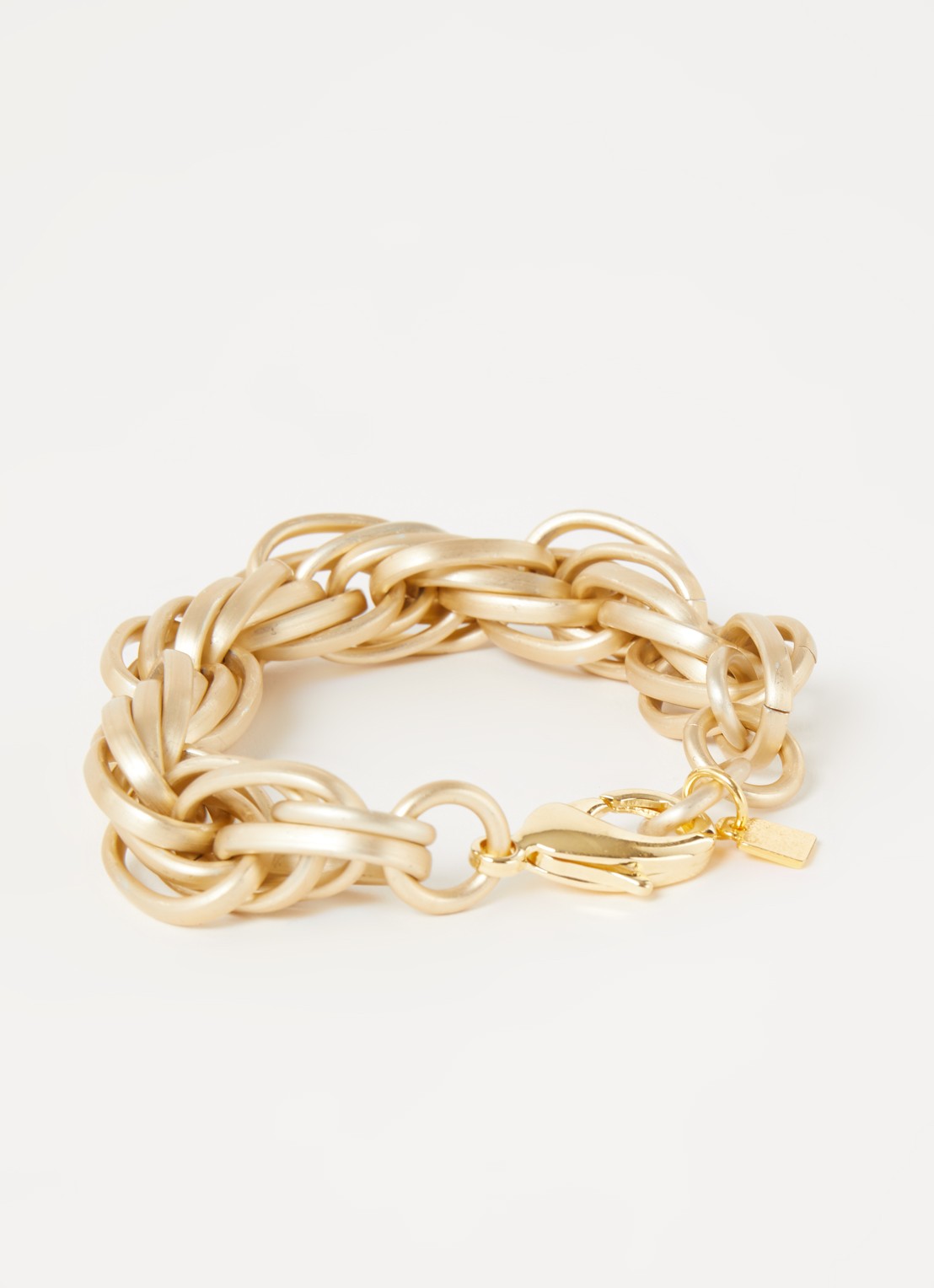 Camps & Camps The Twisted Aluminium schakelarmband verguld - detail goud