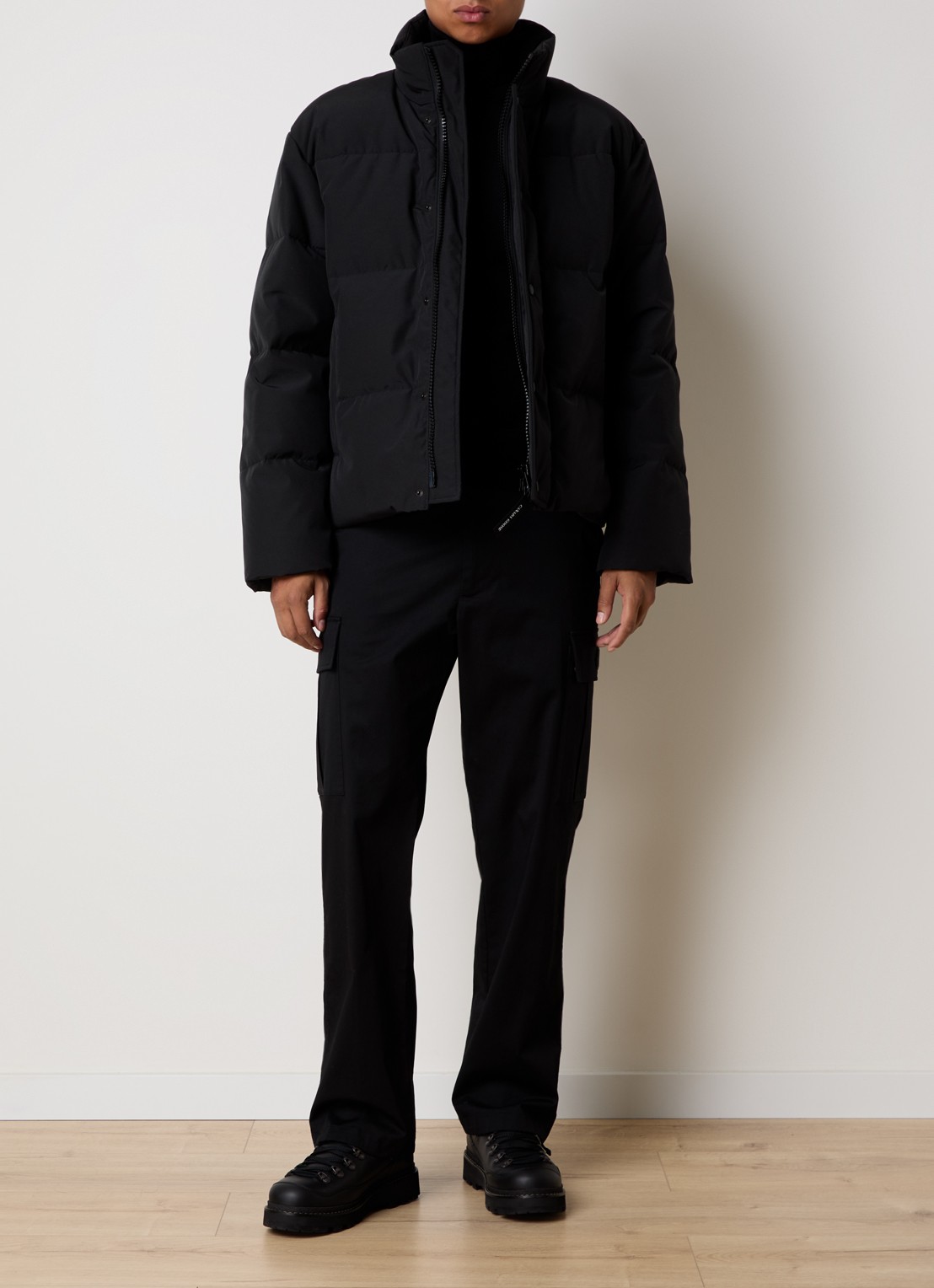 Canada Goose Bayview gewatteerde parka met donsvulling en steekzakken - voorkant 6 zwart