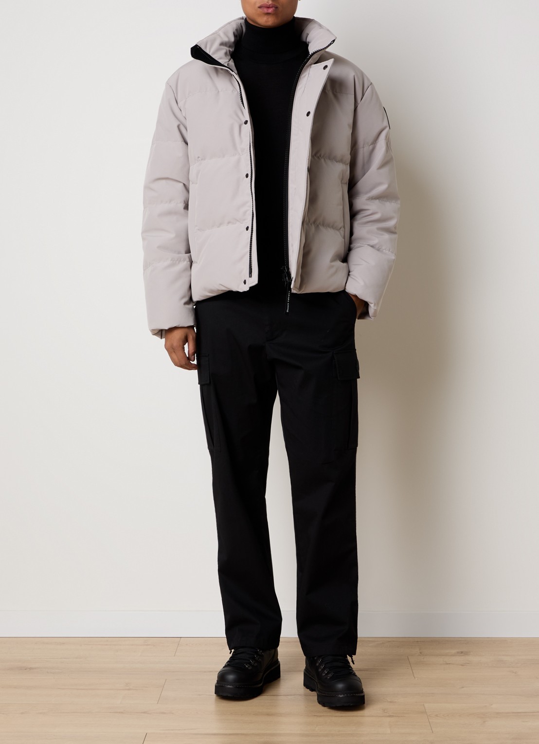 Canada Goose Bayview gewatteerde parka met donsvulling en steekzakken - voorkant 6 beige