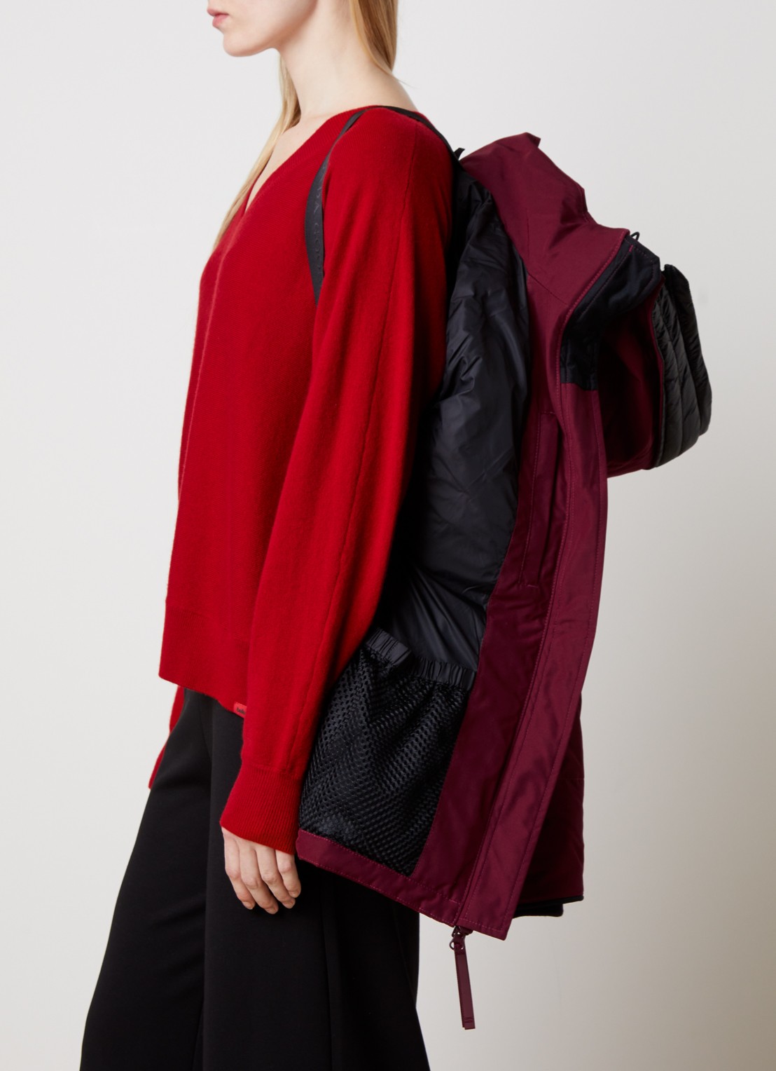 Canada Goose Chelsea gewatteerde jas met donsvulling - detail 6 bordeauxrood