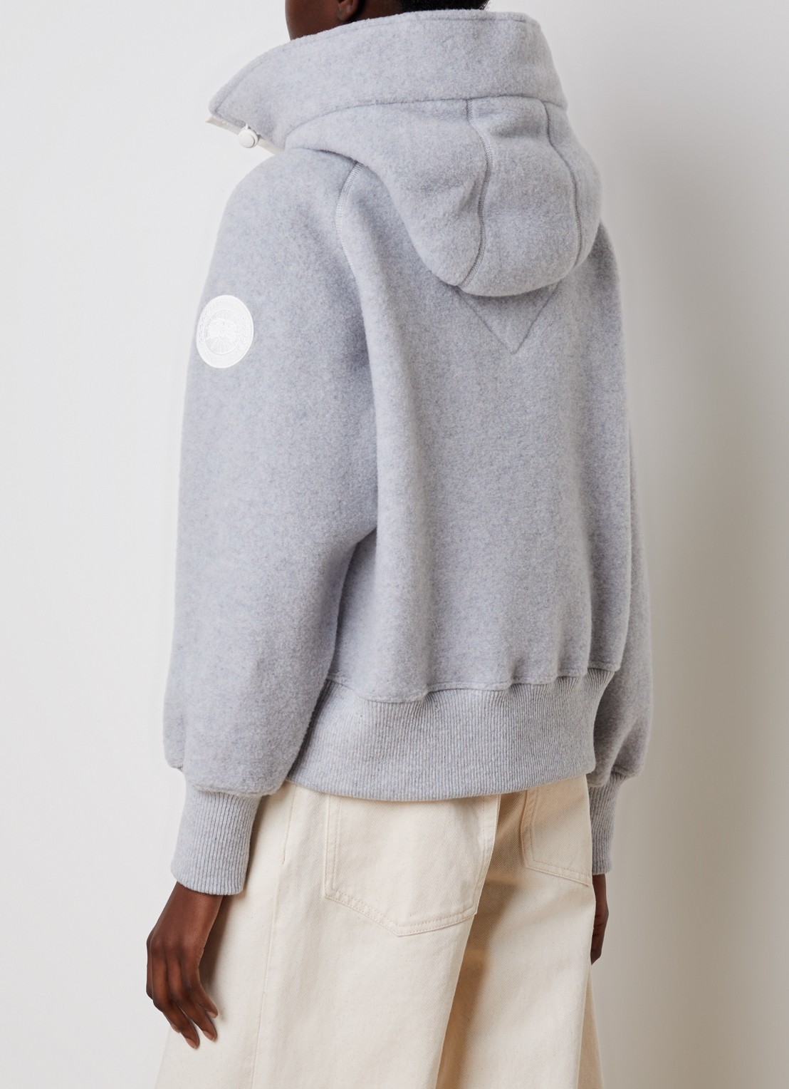 Canada Goose Chiliwack jack van wol met capuchon - achterkant 6 lichtgrijs