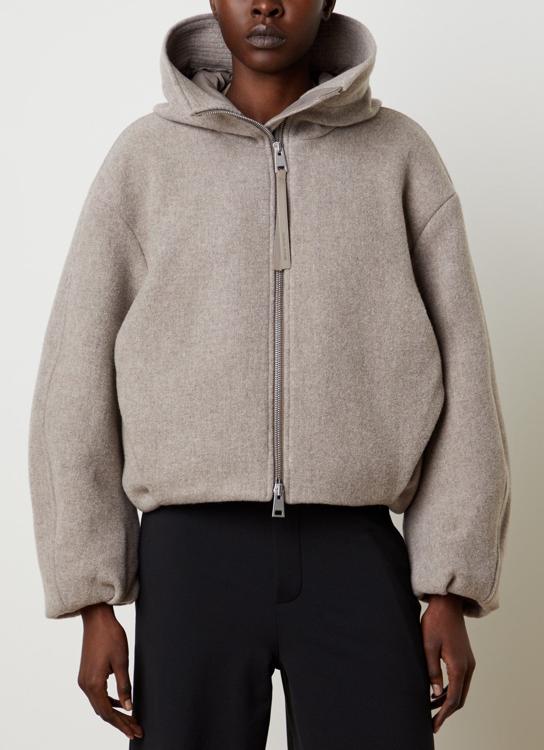 Canada Goose Chilliwack gewatteerd bomberjack in wolblend met steekzakken - detail taupe