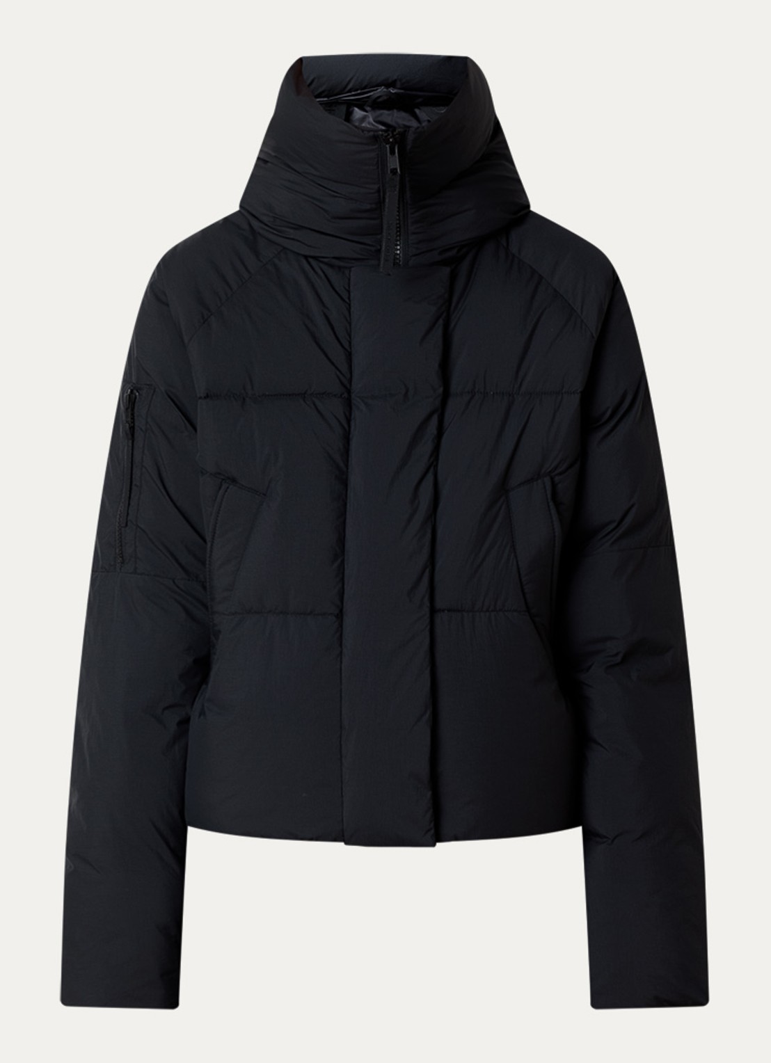 Canada Goose Chilliwack puffer jack met donsvulling en capuchon - voorkant 2 zwart