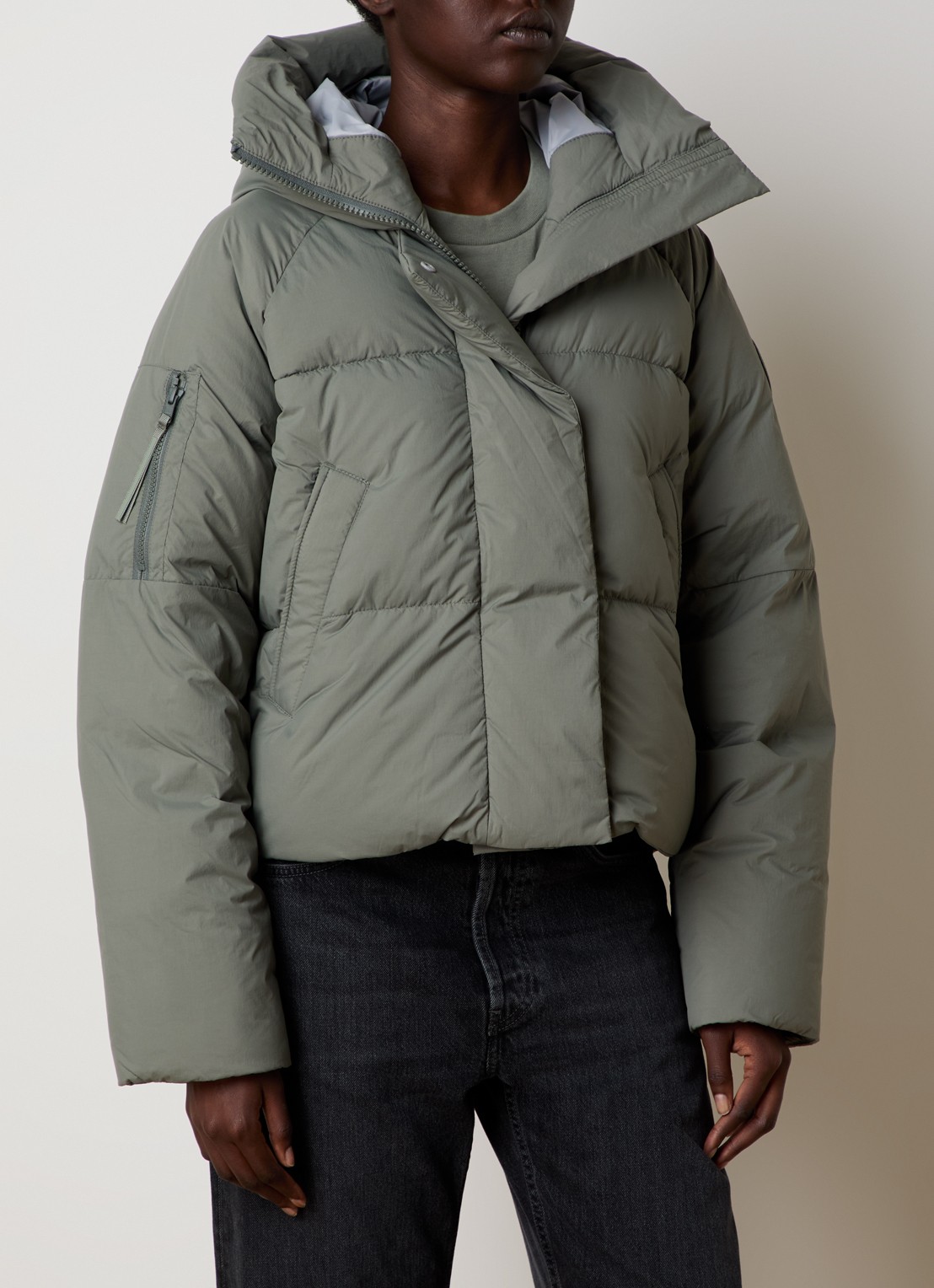 Canada Goose Chilliwack puffer jack met donsvulling en capuchon - detail olijfgroen