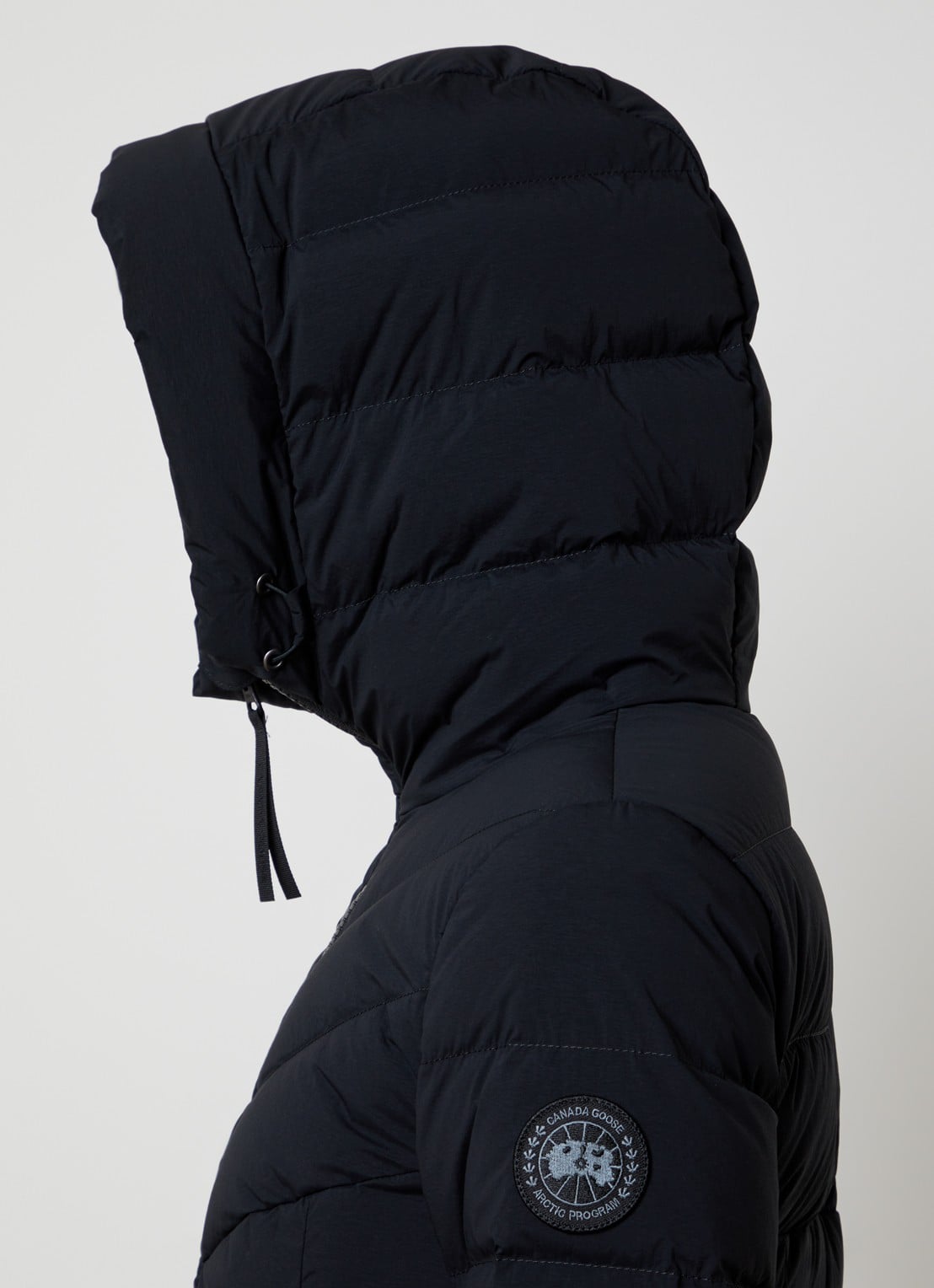 Canada Goose Clair gewatteerde jas met capuchon en donsvulling - detail 5 zwart