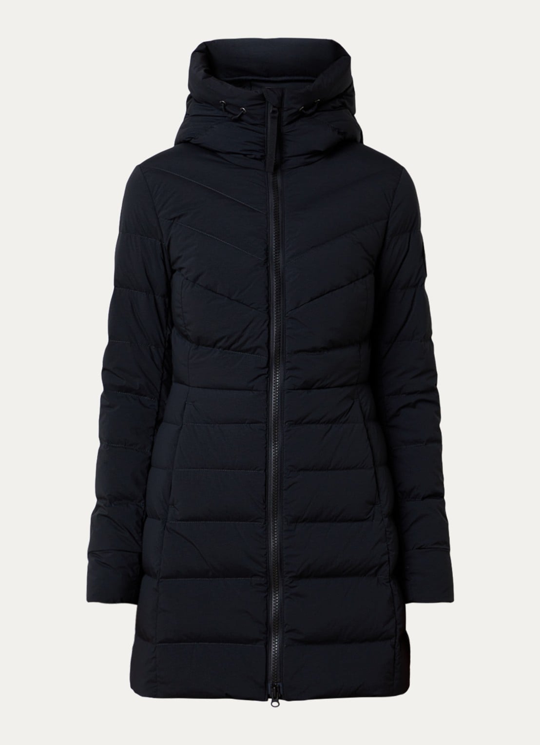 Canada Goose Clair gewatteerde jas met capuchon en donsvulling - voorkant zwart