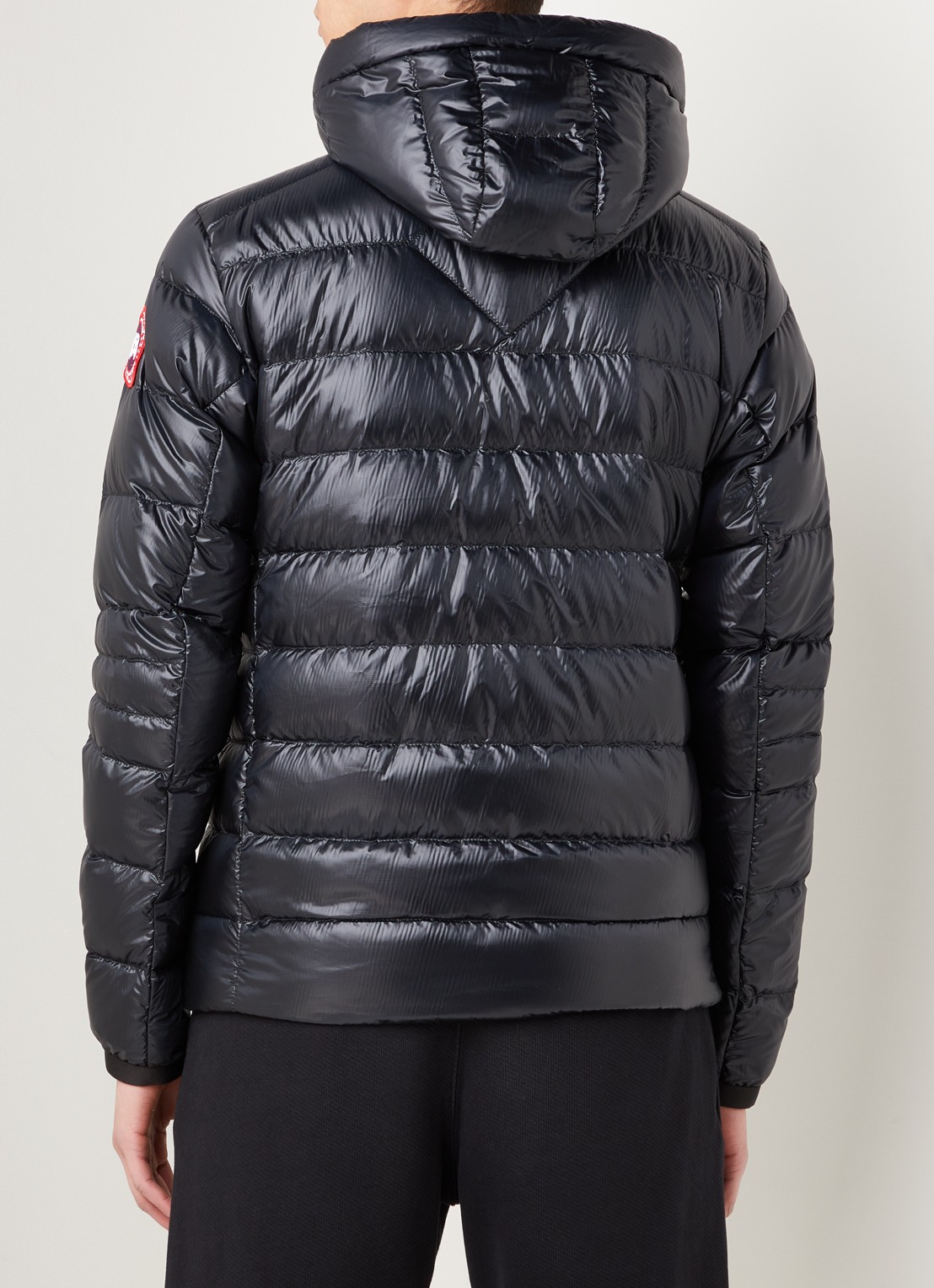 Canada Goose Crofton gewatteerd jack met capuchon en donsvulling - achterkant 3 zwart
