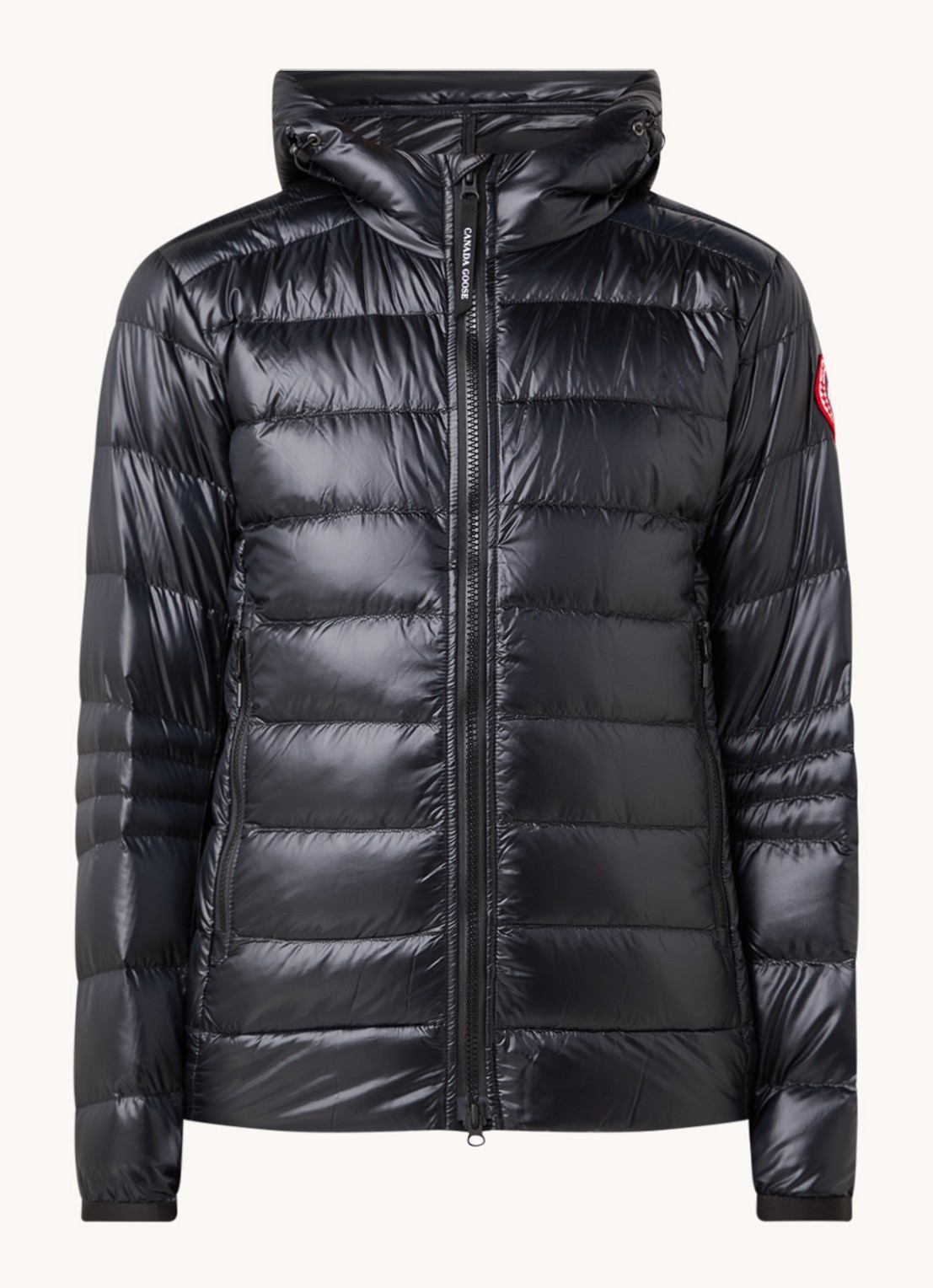 Canada Goose Crofton gewatteerd jack met capuchon en donsvulling - voorkant 4 zwart