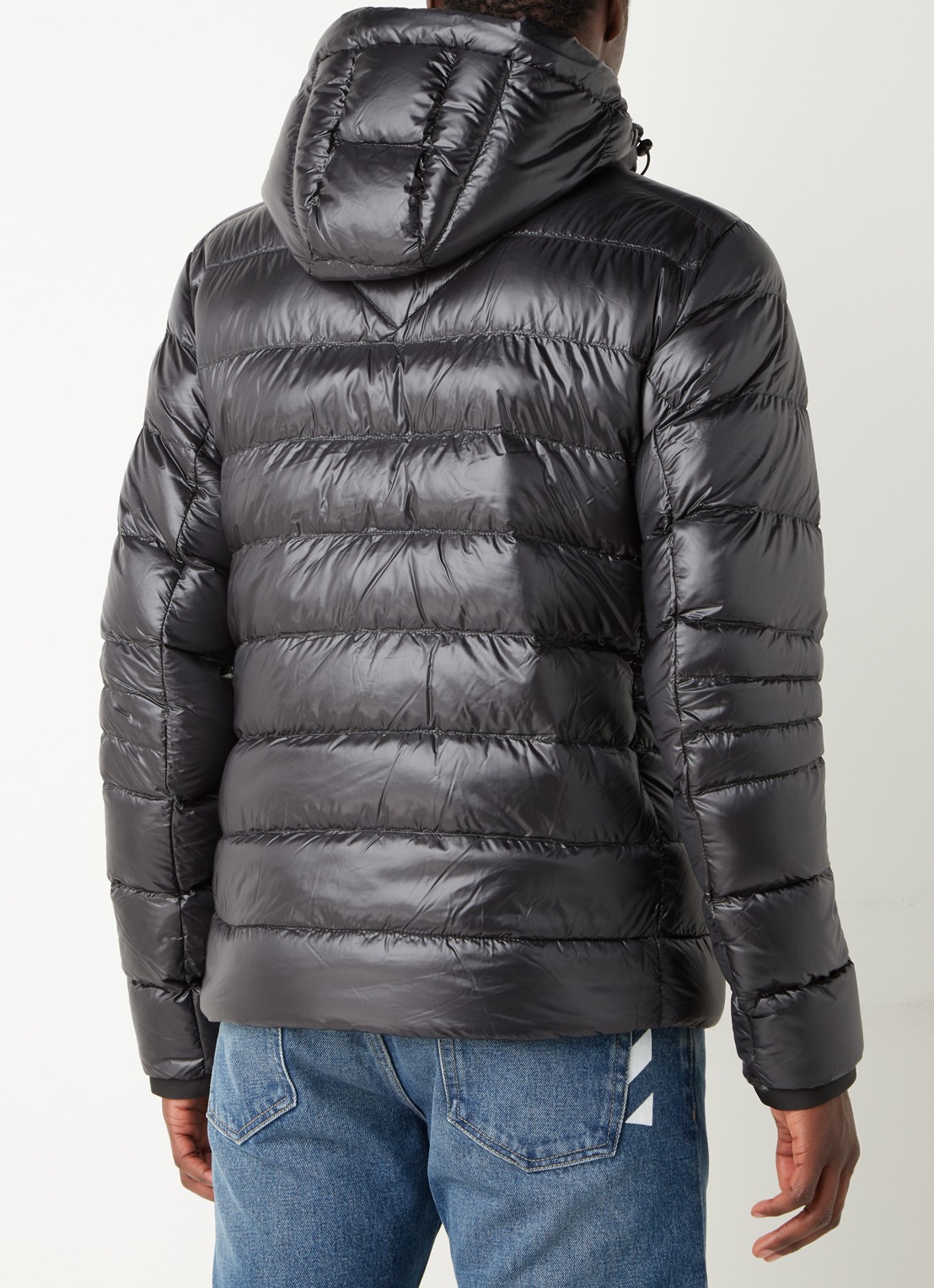 Canada Goose Crofton gewatteerd jack met capuchon en donsvulling - achterkant 3 antraciet