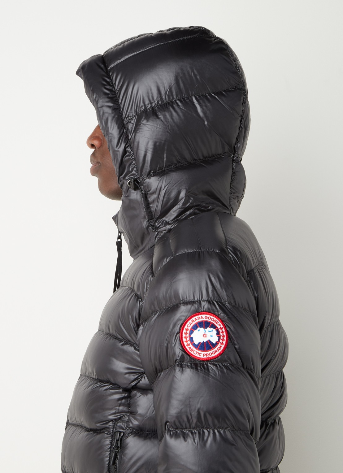 Canada Goose Crofton gewatteerd jack met capuchon en donsvulling - detail 5 antraciet