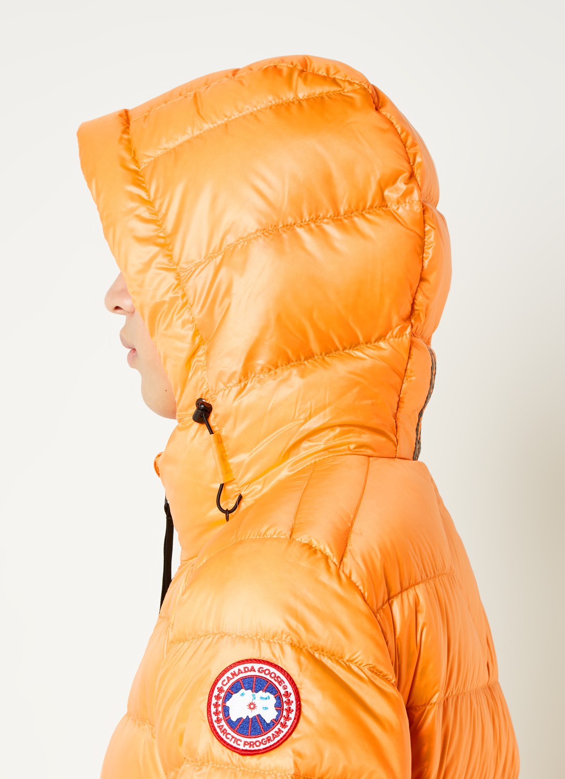 Canada Goose Crofton gewatteerd jack met capuchon en donsvulling - detail 5 oranje