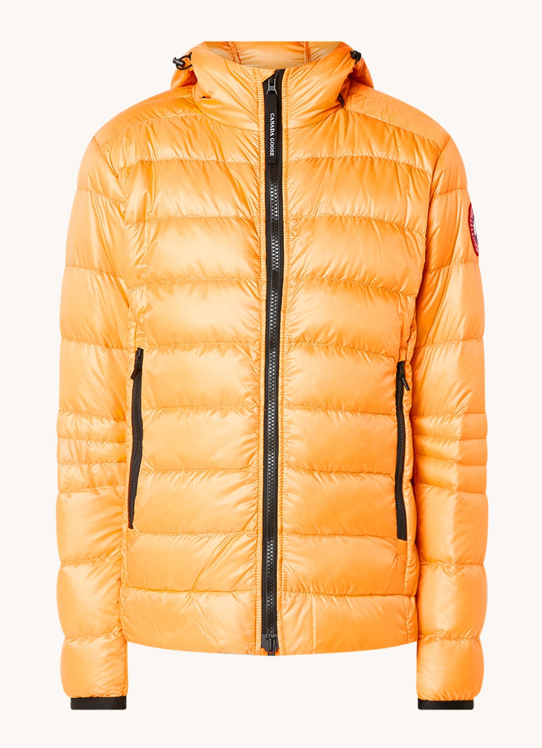 Canada Goose Crofton gewatteerd jack met capuchon en donsvulling - voorkant 2 oranje