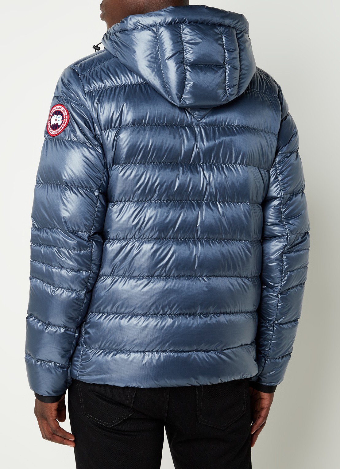 Canada Goose Crofton gewatteerd jack met capuchon en donsvulling - achterkant 3 middenblauw