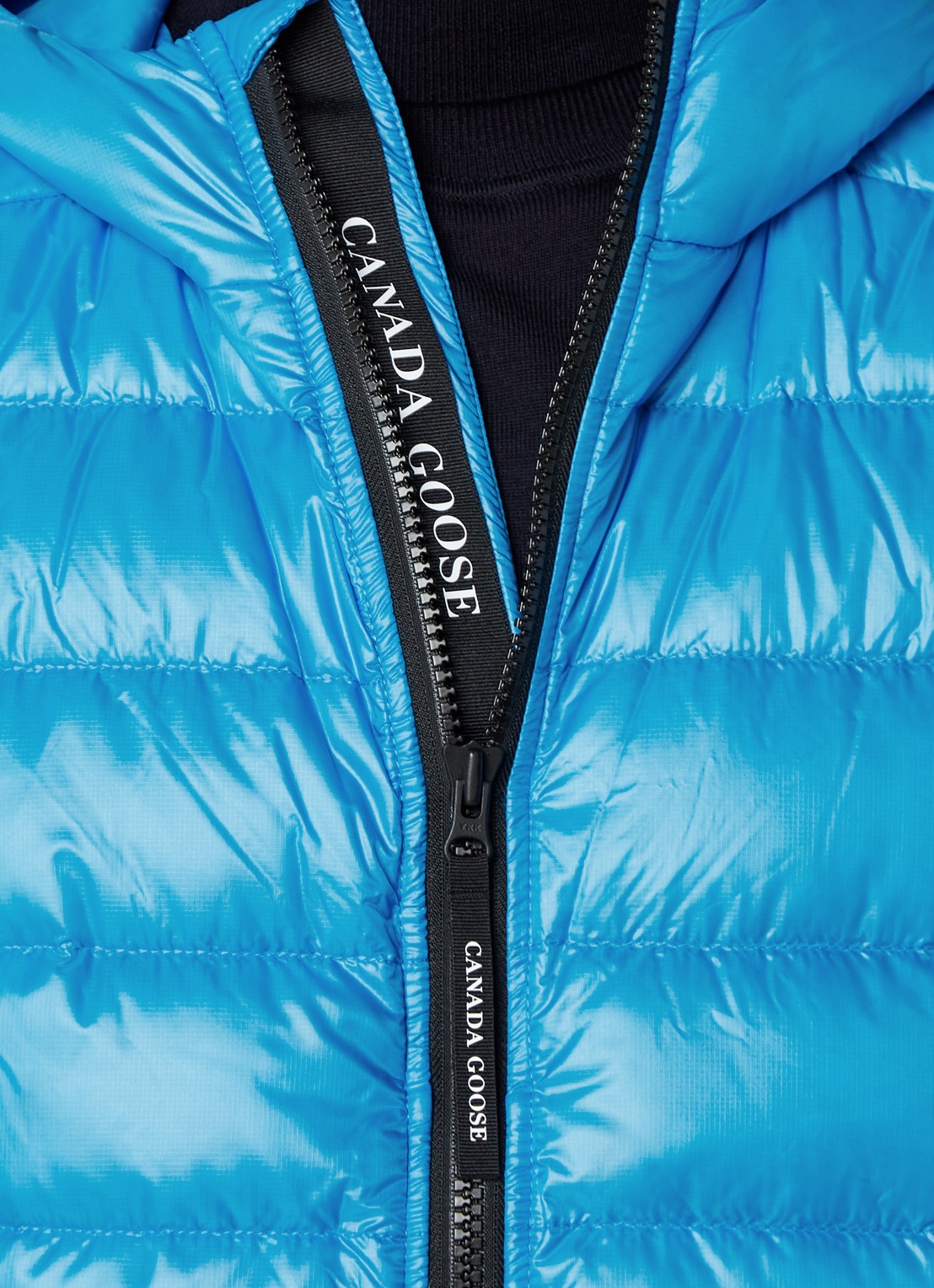Canada Goose Crofton gewatteerd jack met capuchon en donsvulling - detail 7 blauw
