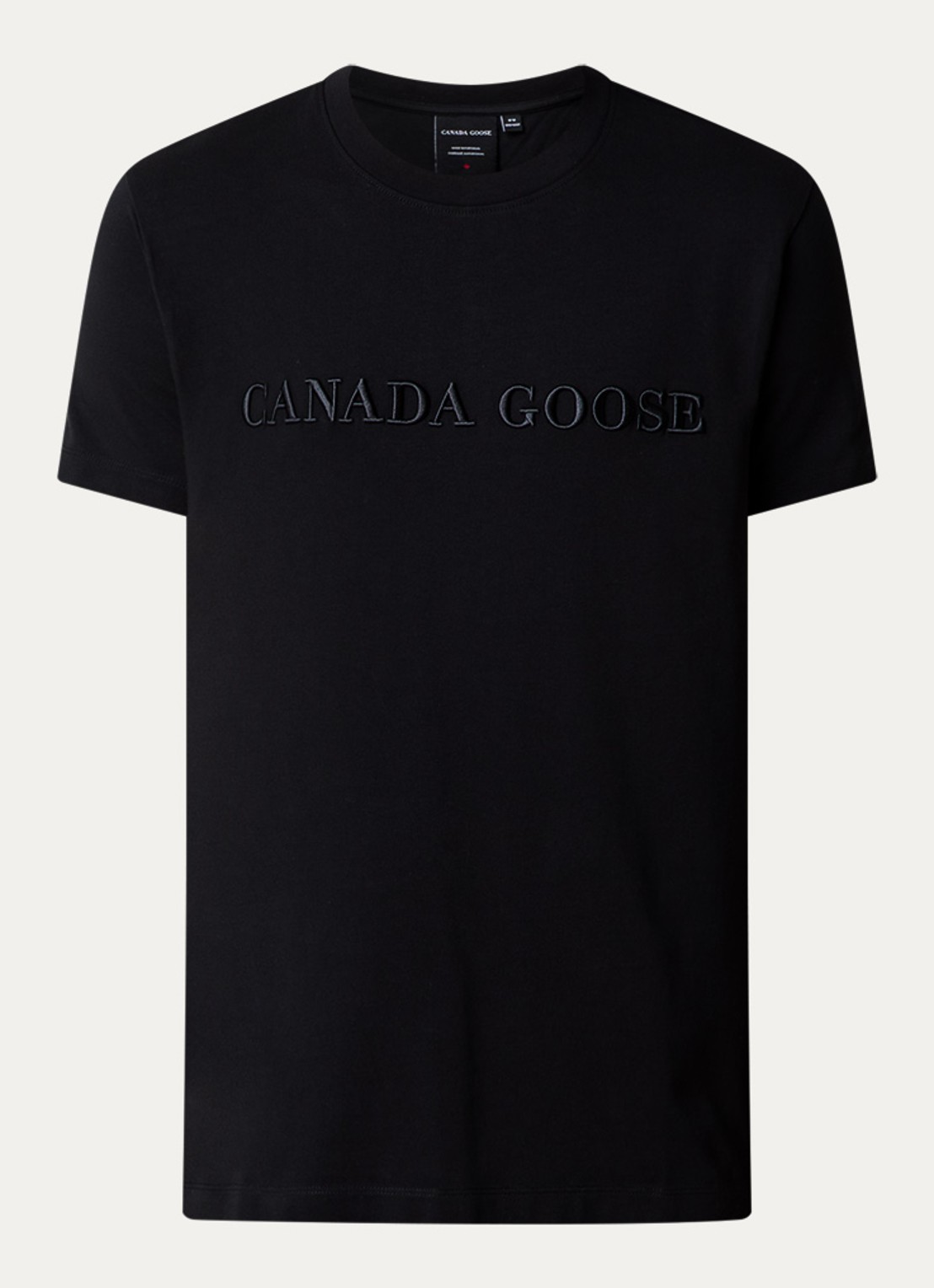 Canada Goose Emersen T-shirt met logoborduring - voorkant 2 zwart