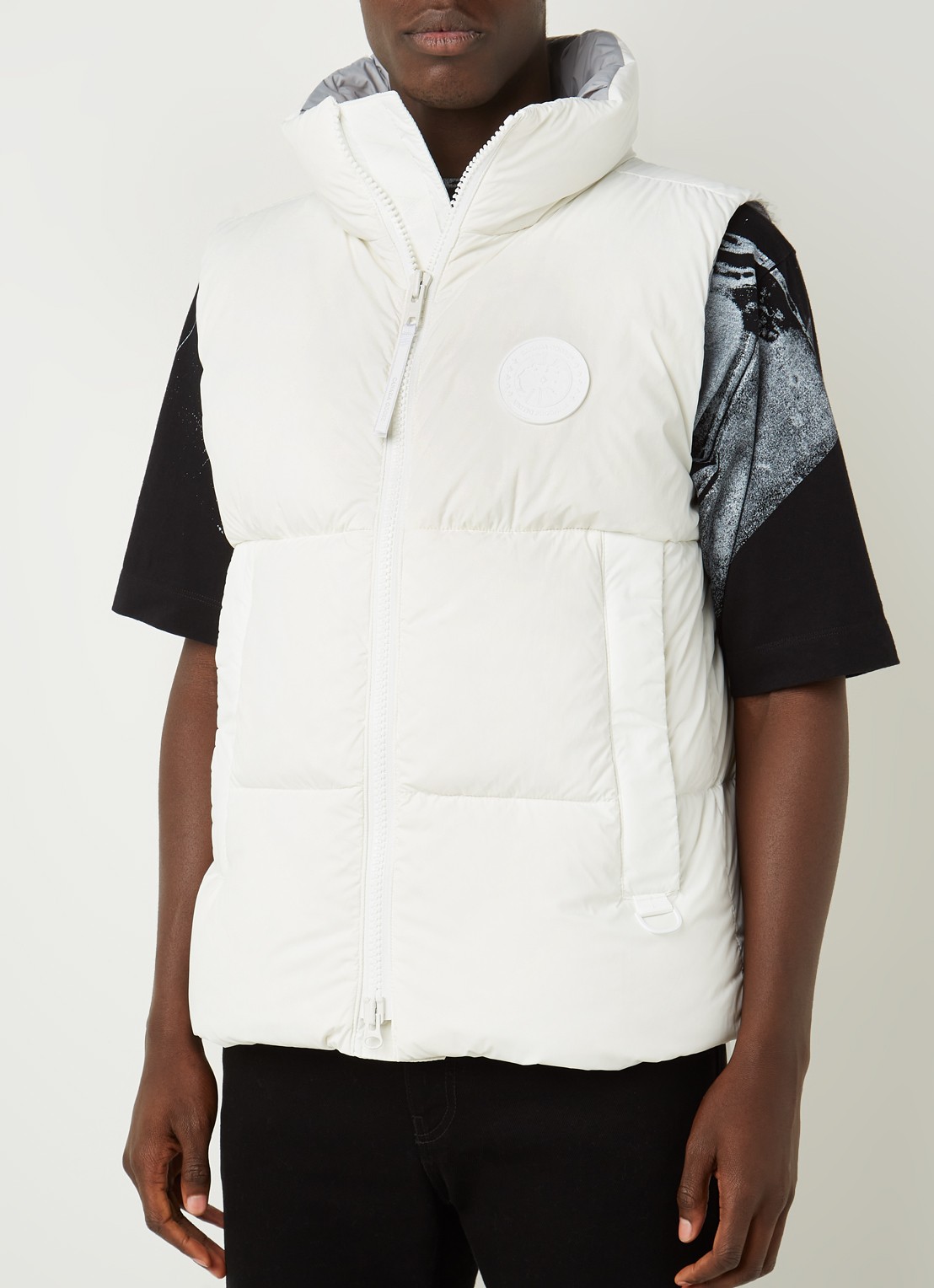 Canada Goose Everett gewatteerde bodywarmer met donsvulling - detail 4 wit