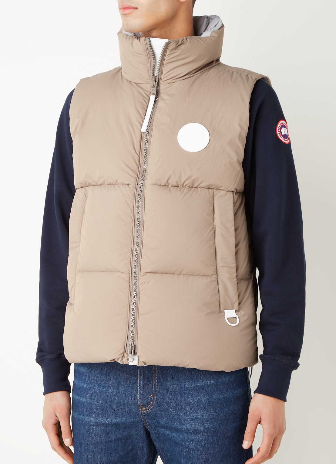 Canada Goose Everett gewatteerde bodywarmer met donsvulling - detail 4 zand
