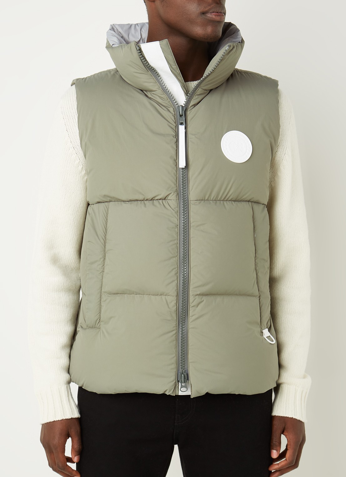 Canada Goose Everett gewatteerde bodywarmer met donsvulling - detail 4 bronsgroen