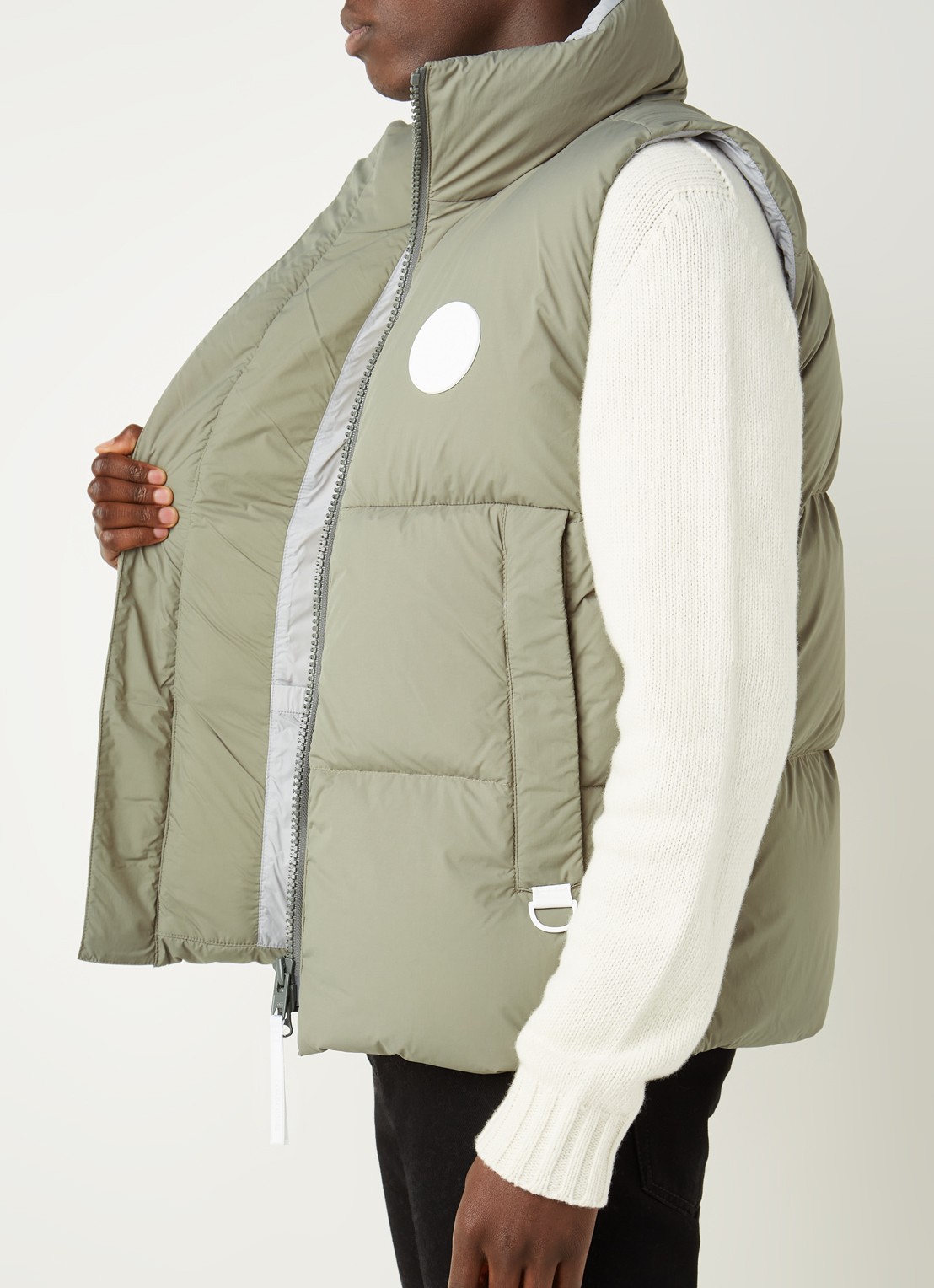 Canada Goose Everett gewatteerde bodywarmer met donsvulling - detail 5 bronsgroen