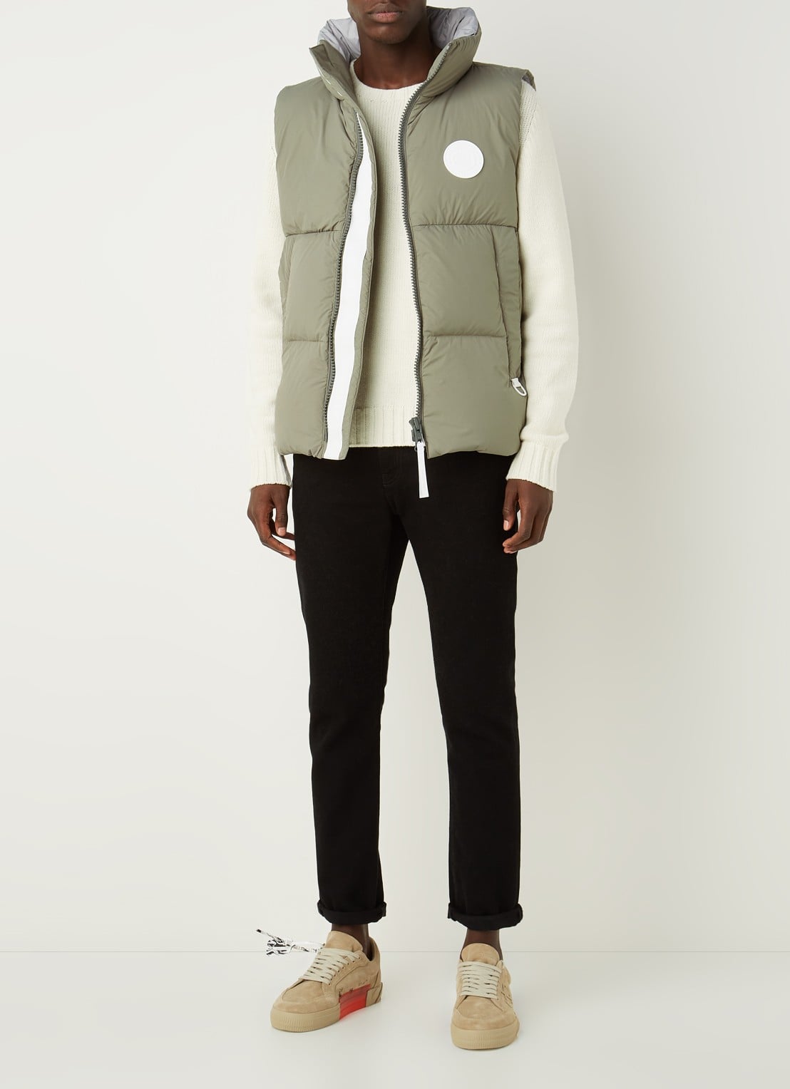 Canada Goose Everett gewatteerde bodywarmer met donsvulling - voorkant 2 bronsgroen