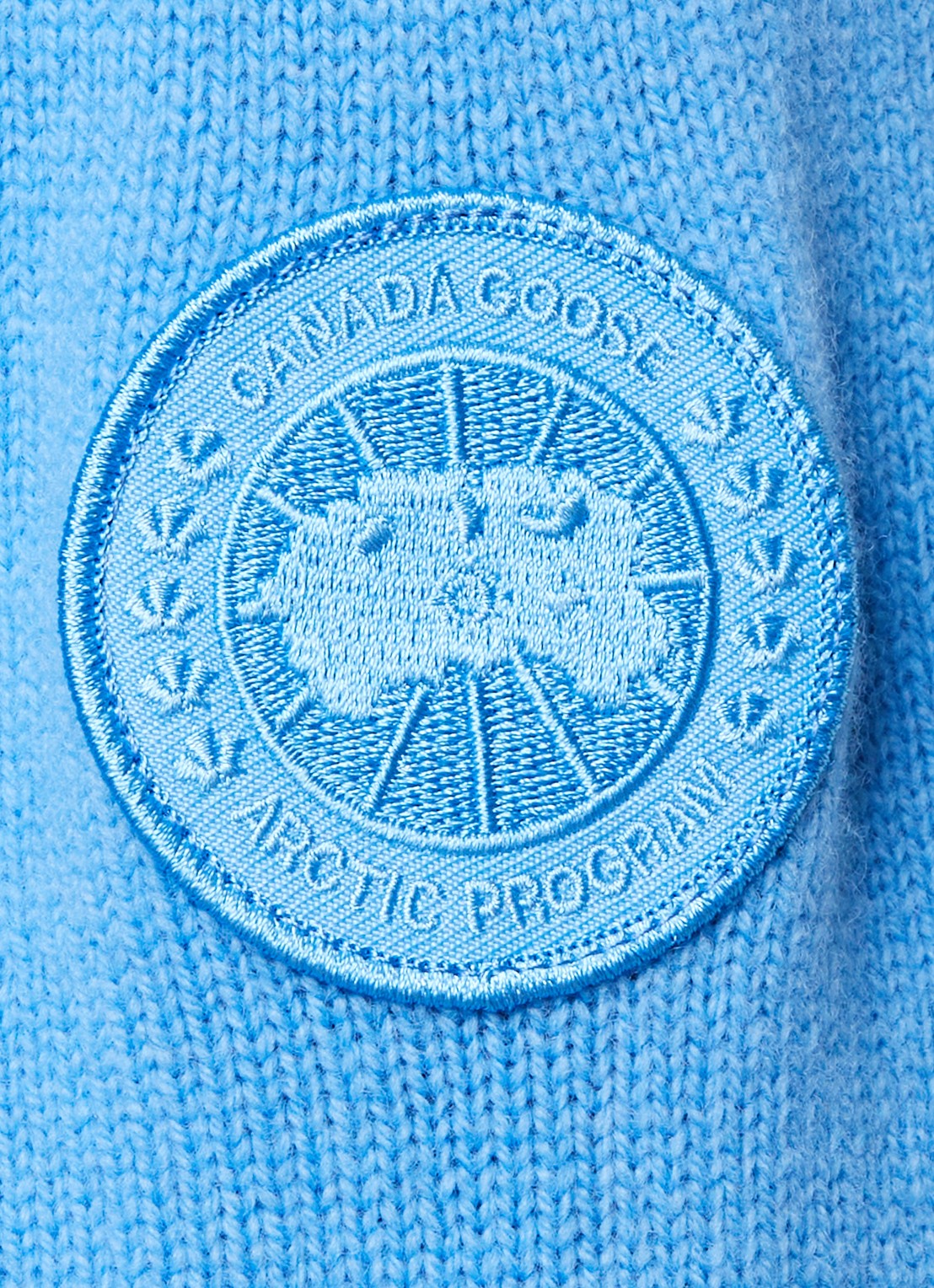 Canada Goose Fijngebreide trui van wol met capuchon - detail 3 blauw