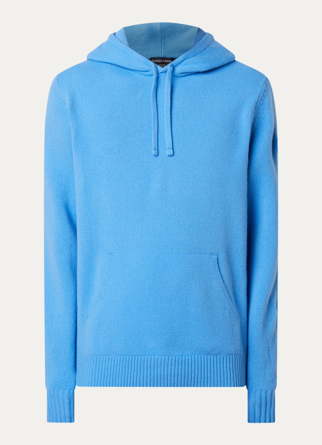 Canada Goose Fijngebreide trui van wol met capuchon - voorkant 4 blauw
