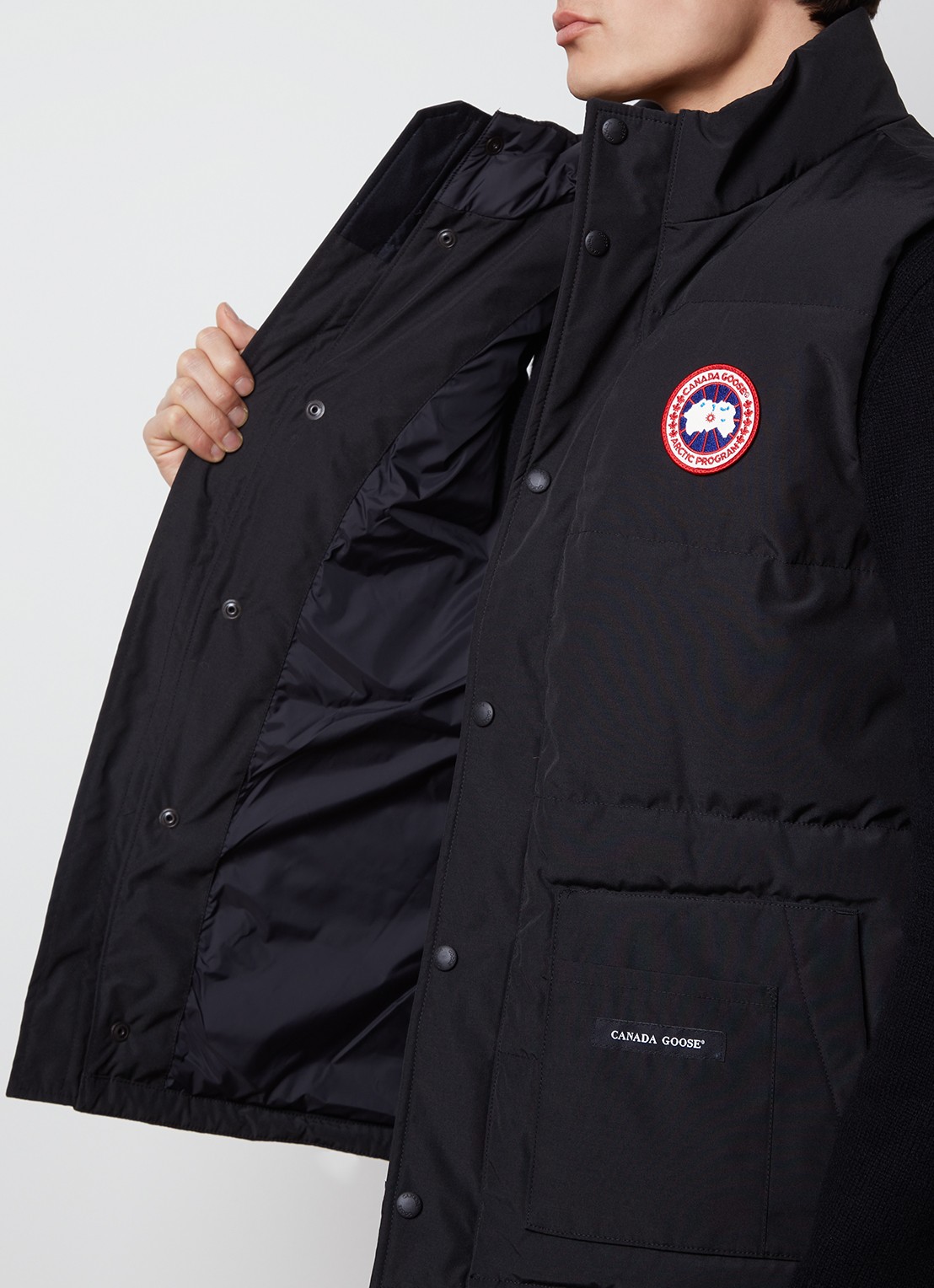 Canada Goose Freestyle gewatteerde bodywarmer met donsvulling en steekzakken - detail 2 zwart