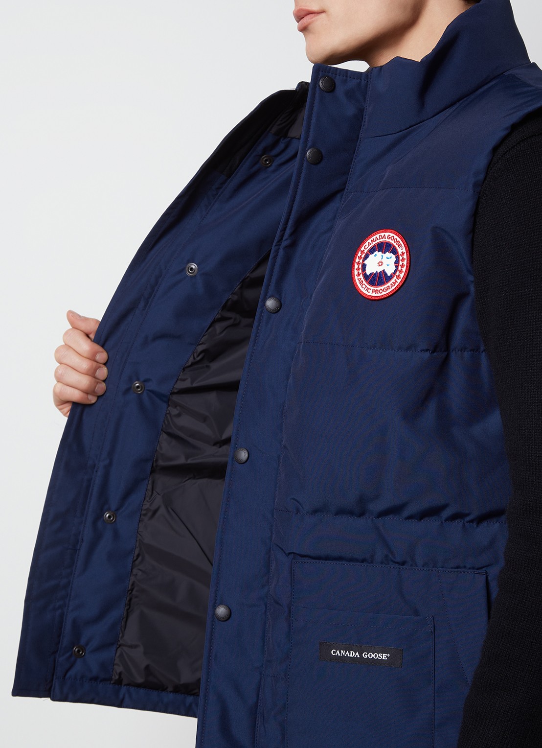 Canada Goose Freestyle gewatteerde bodywarmer met donsvulling en steekzakken - detail 4 donkerblauw