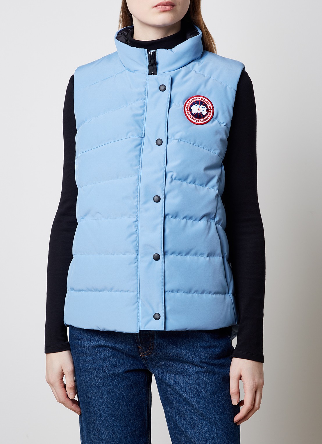 Canada Goose Freestyle gewatteerde bodywarmer met donsvulling en steekzakken - detail 3 staalblauw