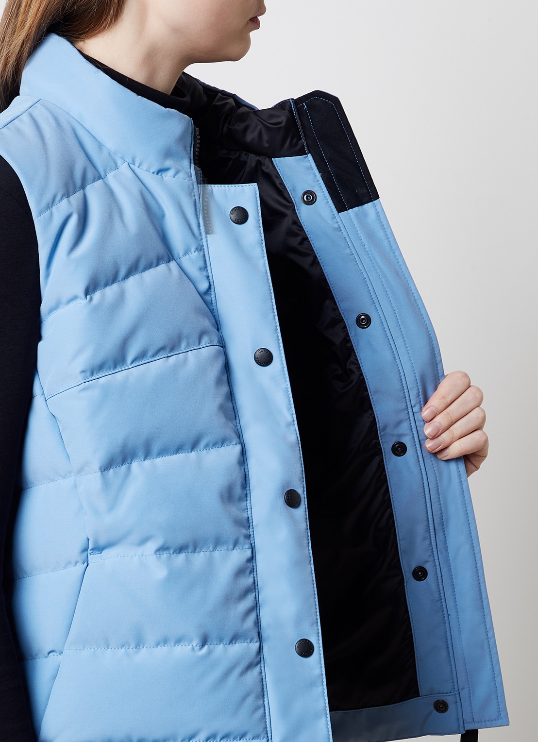 Canada Goose Freestyle gewatteerde bodywarmer met donsvulling en steekzakken - detail 4 staalblauw