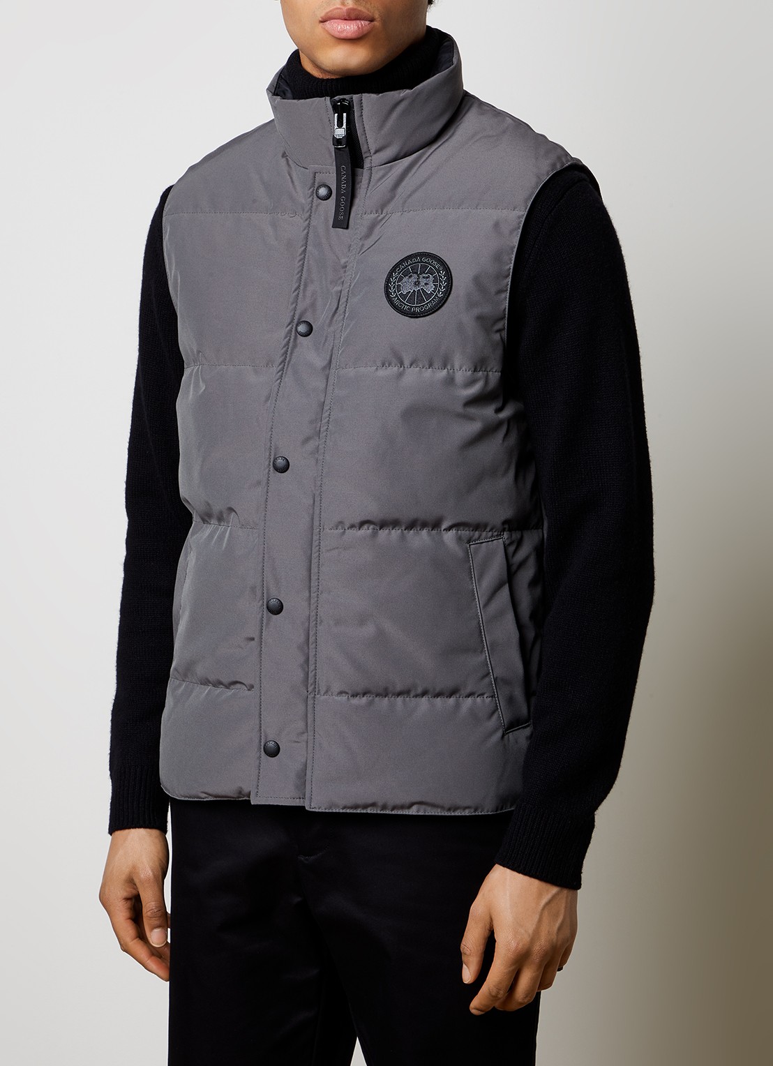 Canada Goose Garson gewatteerde bodywarmer met donsvulling en logo - detail 4 khaki