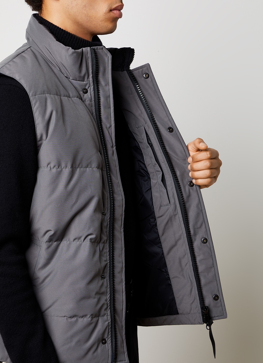 Canada Goose Garson gewatteerde bodywarmer met donsvulling en logo - detail 5 khaki