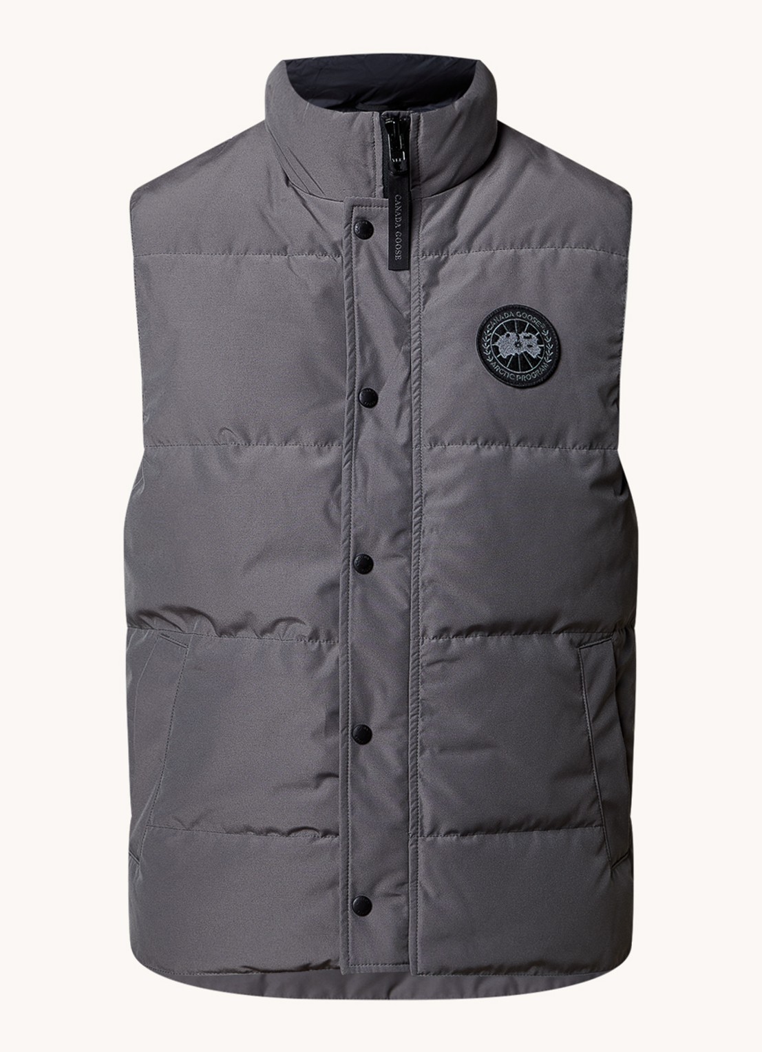 Canada Goose Garson gewatteerde bodywarmer met donsvulling en logo - voorkant 2 khaki