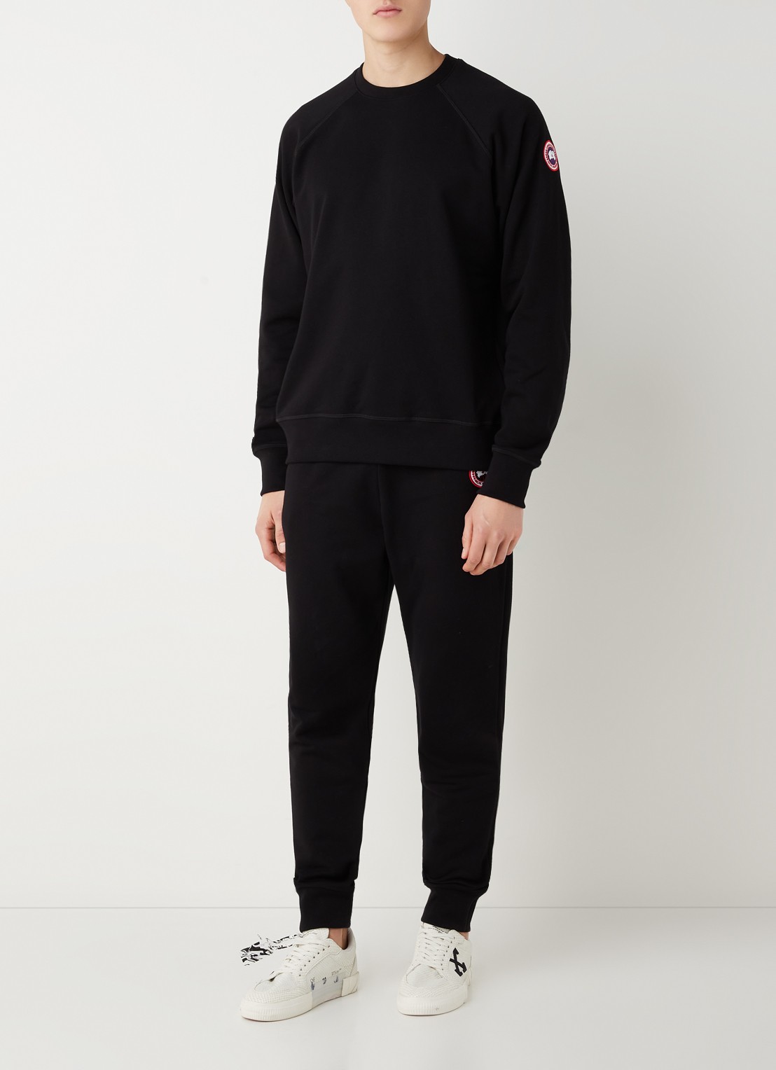 Canada Goose Huron sweater met logo  - voorkant 3 zwart