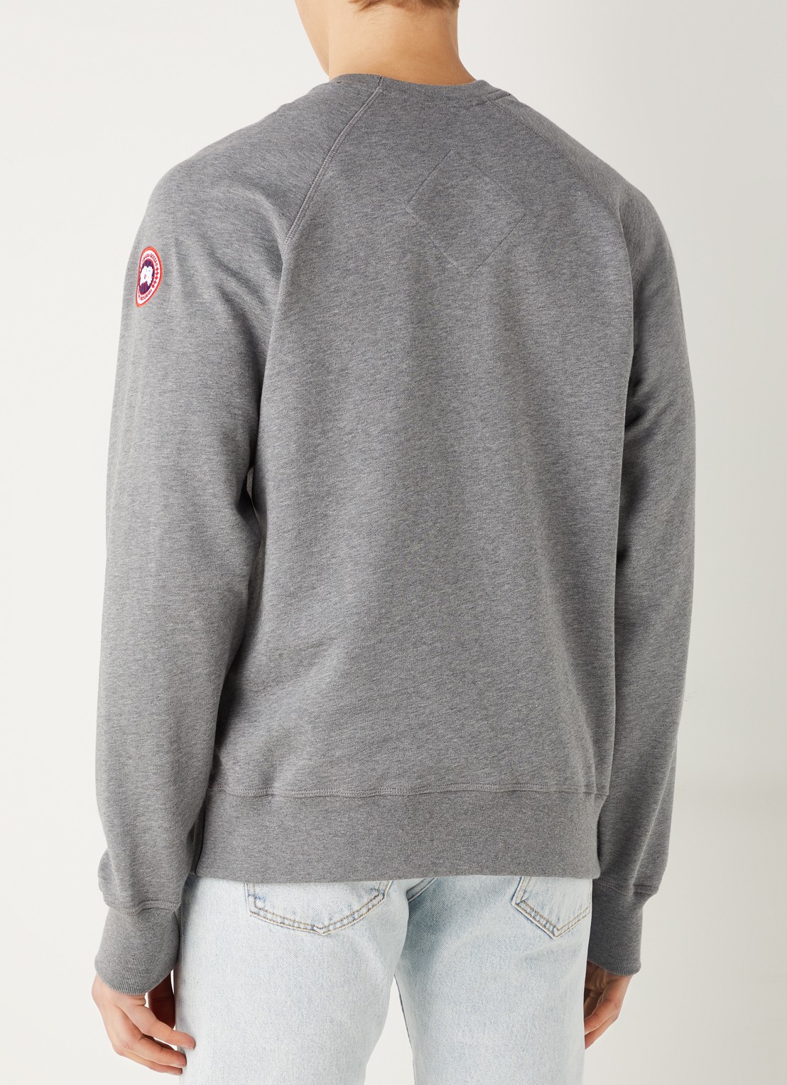 Canada Goose Huron sweater met logo  - achterkant 4 lichtgrijs