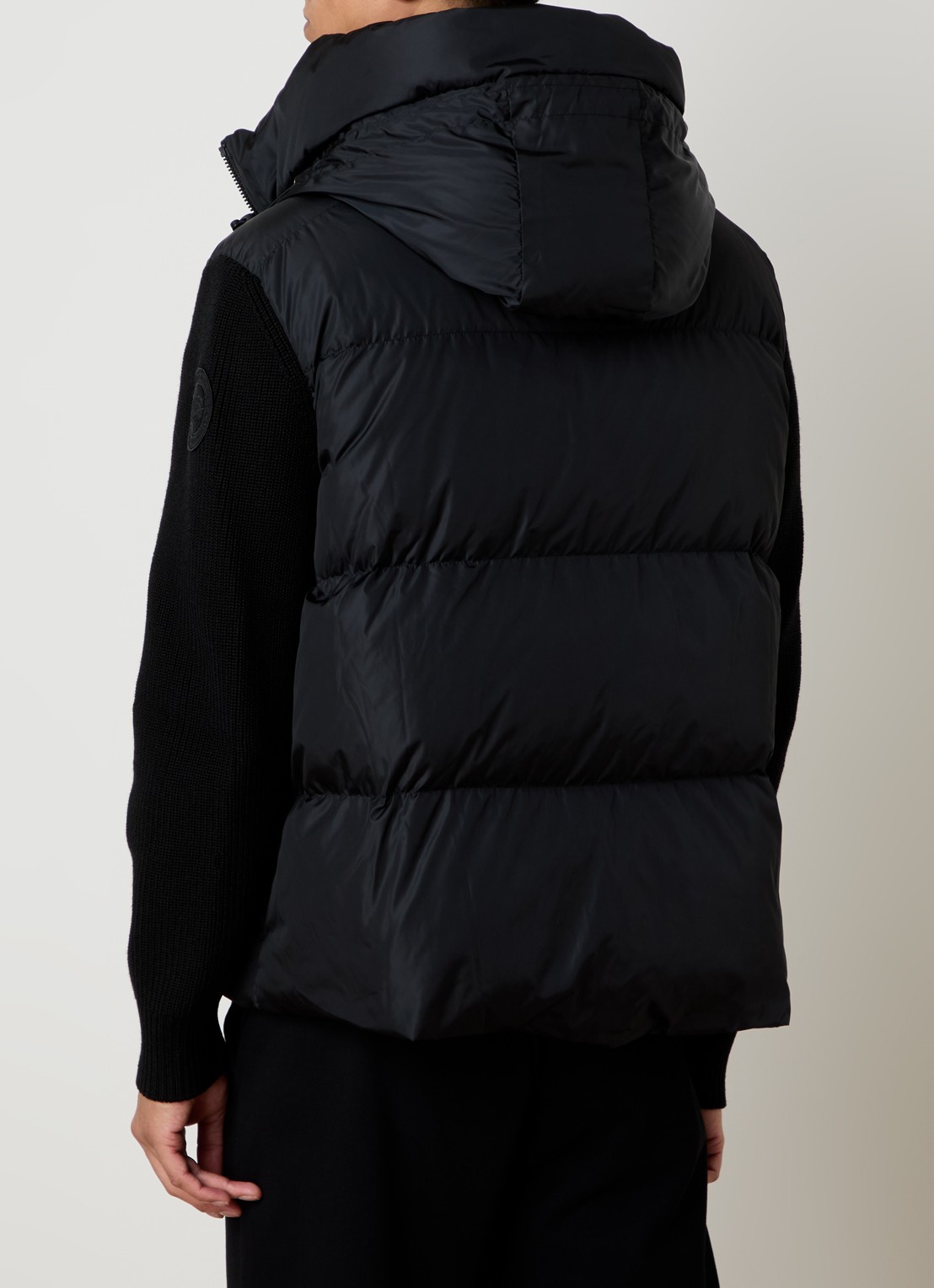 Canada Goose Hybridge jack in wolblend met donsvulling - achterkant zwart