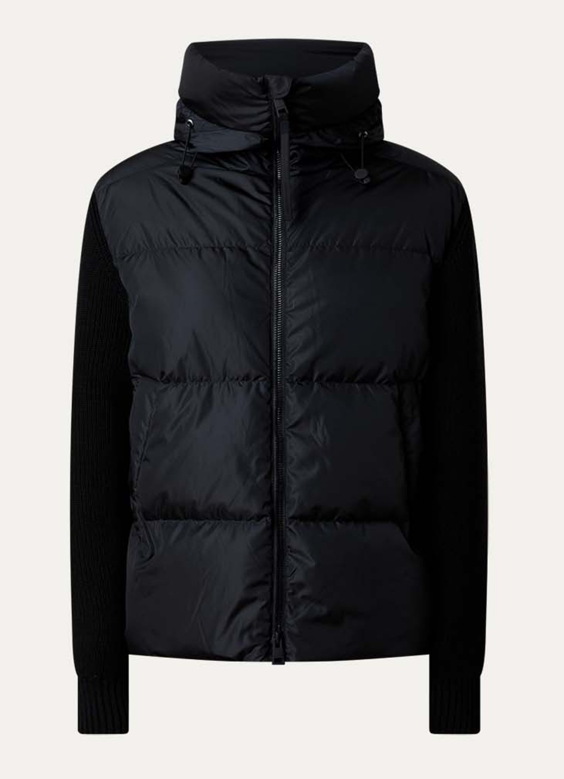 Canada Goose Hybridge jack in wolblend met donsvulling - voorkant 5 zwart