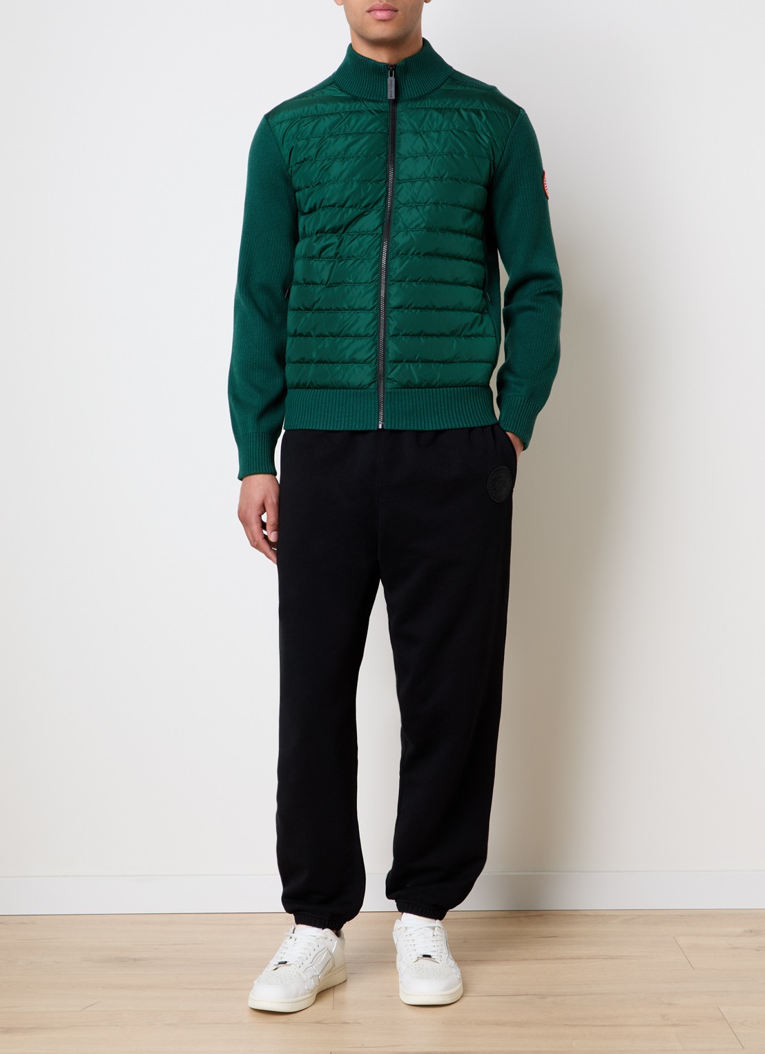 Canada Goose Hybridge jack in wolblend met donsvulling - voorkant 6 groen