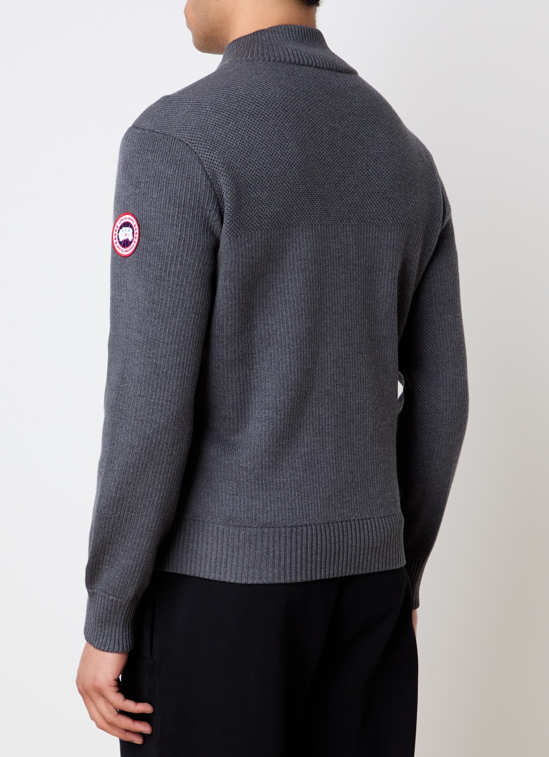 Canada Goose Hybridge jack in wolblend met donsvulling - achterkant 3 grijs