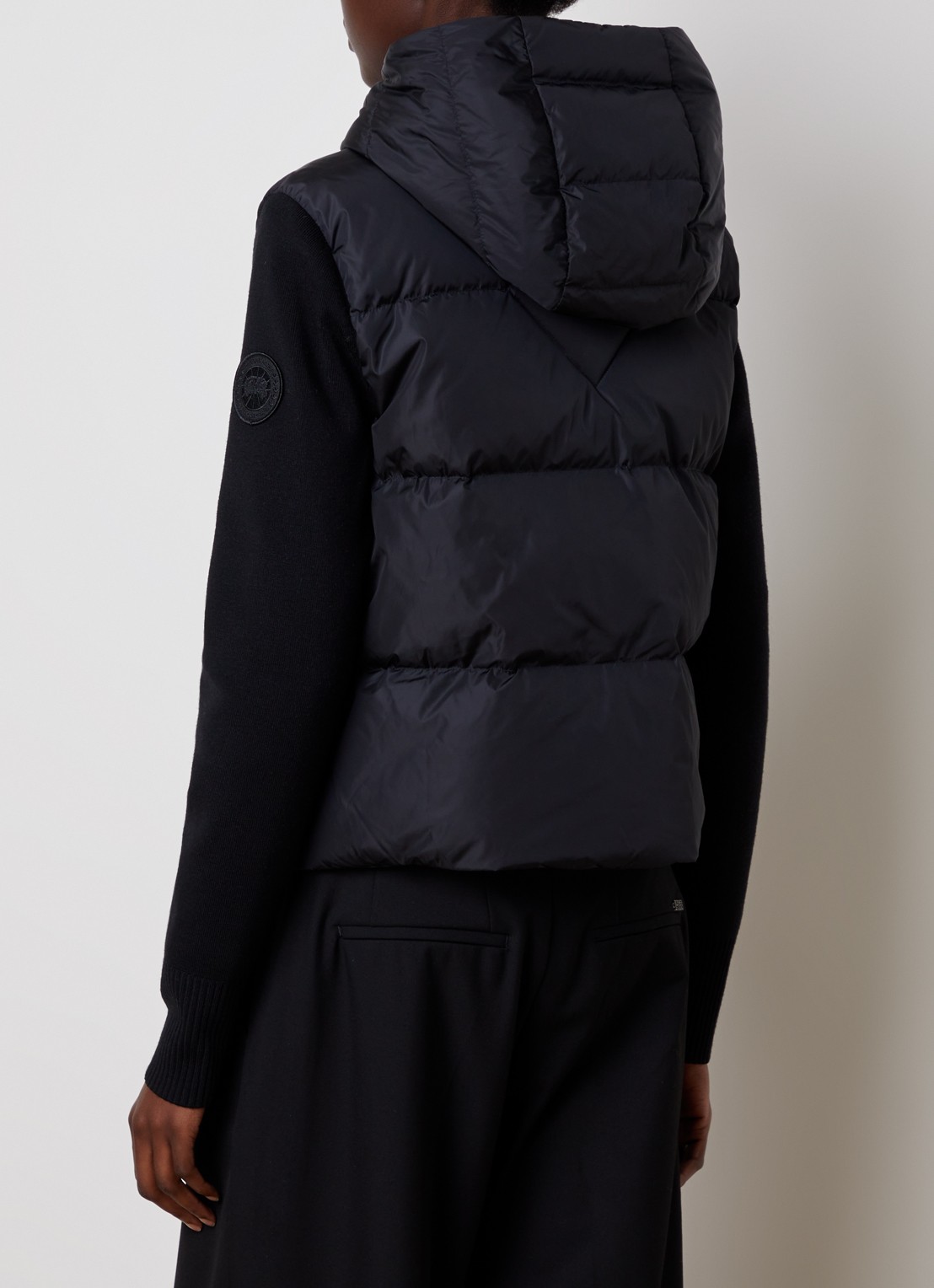 Canada Goose Hybridge jack in wolblend met ritszakken - achterkant 6 zwart