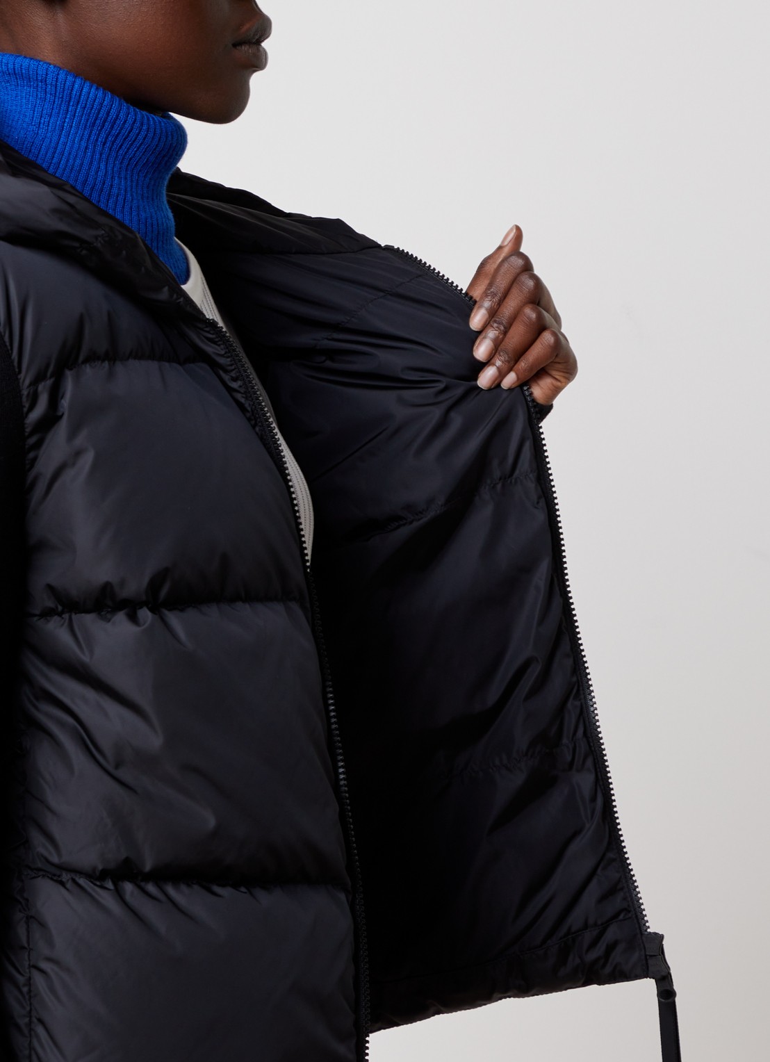 Canada Goose Hybridge jack in wolblend met ritszakken - detail 3 zwart