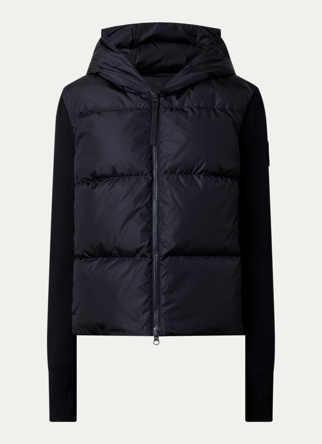 Canada Goose Hybridge jack in wolblend met ritszakken - voorkant 4 zwart