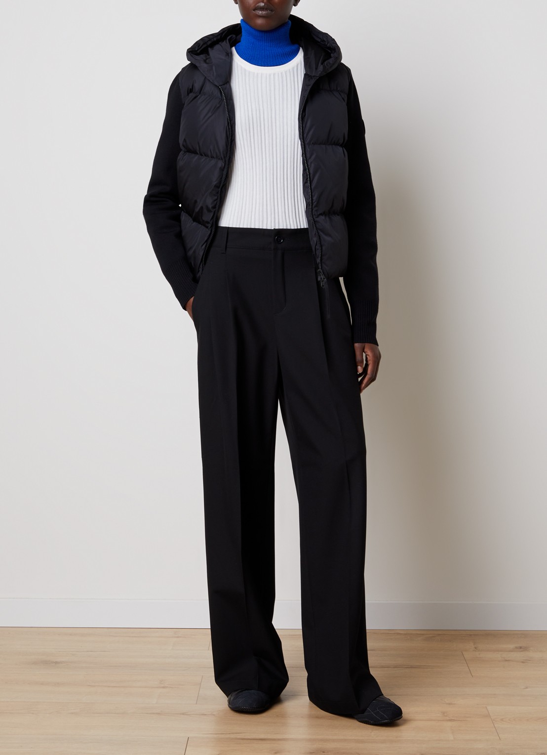 Canada Goose Hybridge jack in wolblend met ritszakken - voorkant 5 zwart