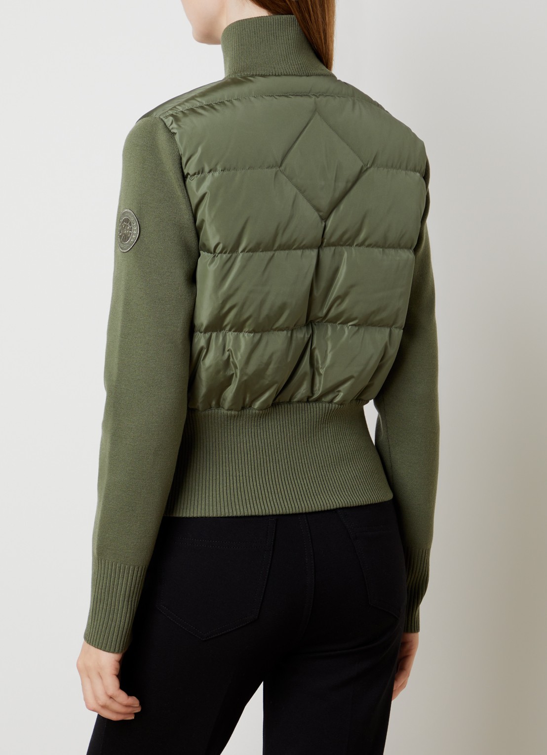 Canada Goose Hybridge Wide fijngebreid vest van merino wol met gewatteerd voor- en achterpant - achterkant 4 groen